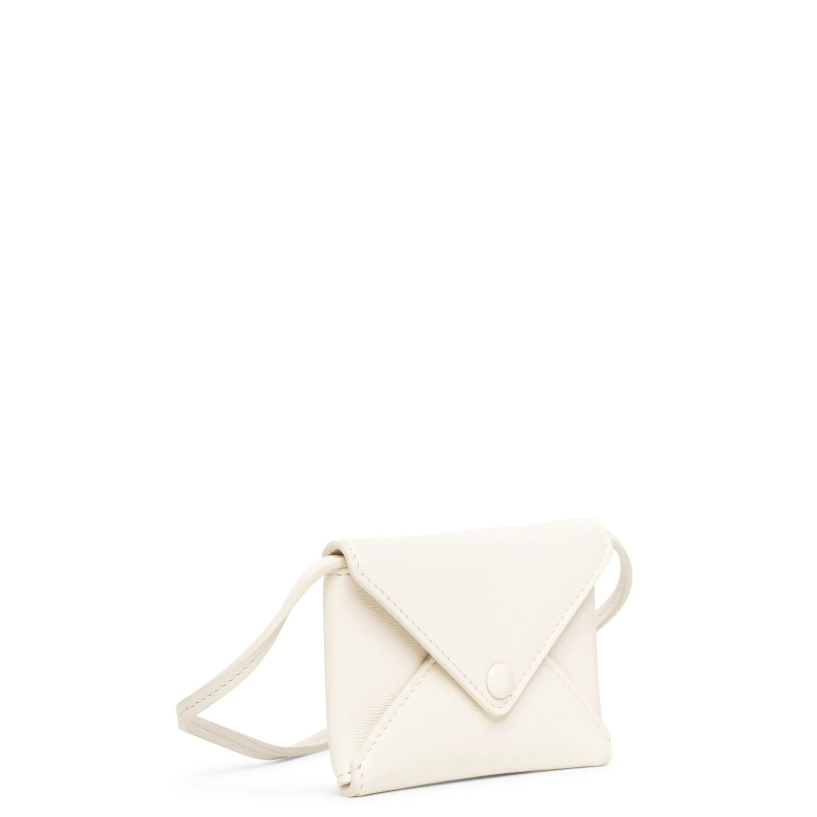 Mini Envelope ivory white leather shoulder bag - Image 4