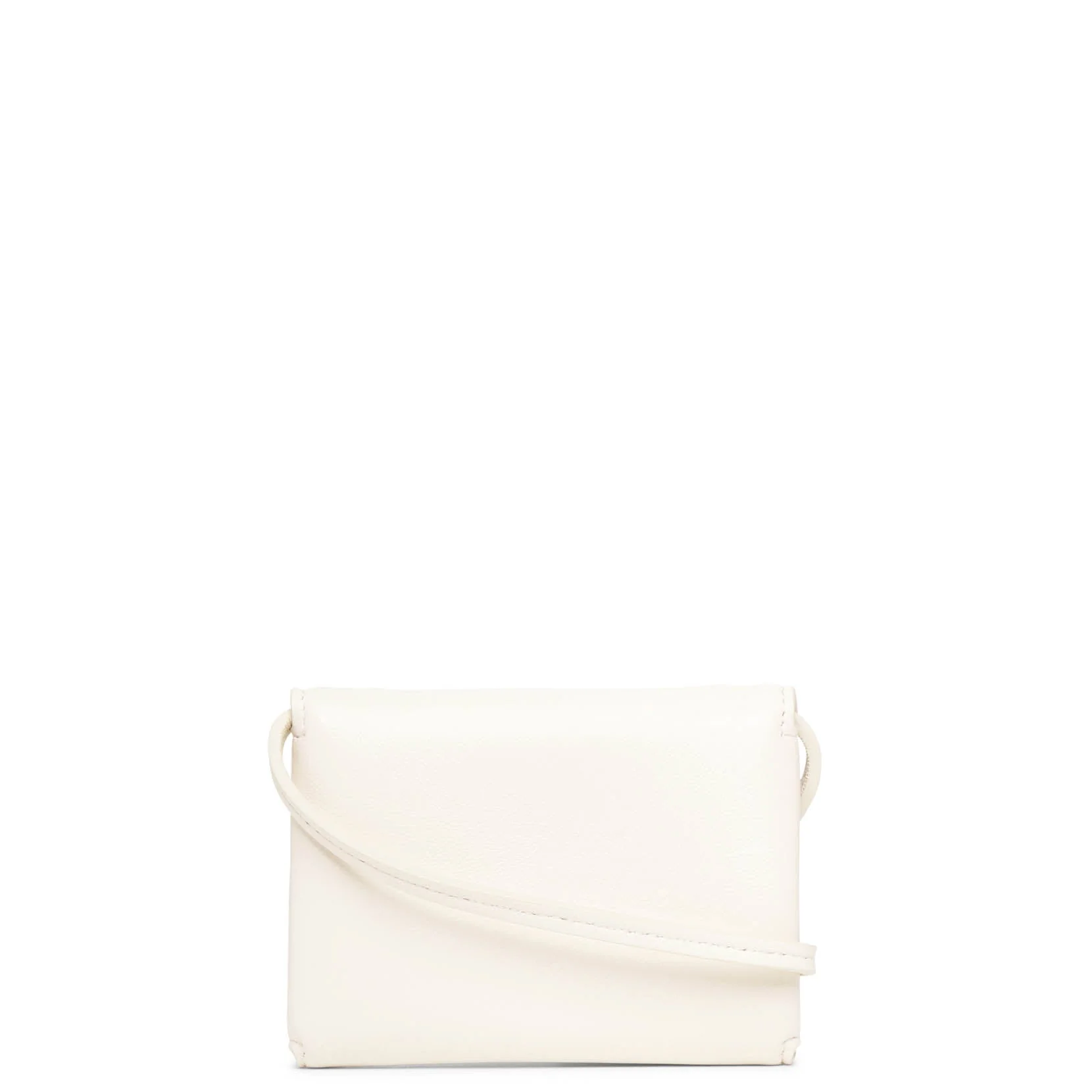 Mini Envelope ivory white leather shoulder bag - Image 5