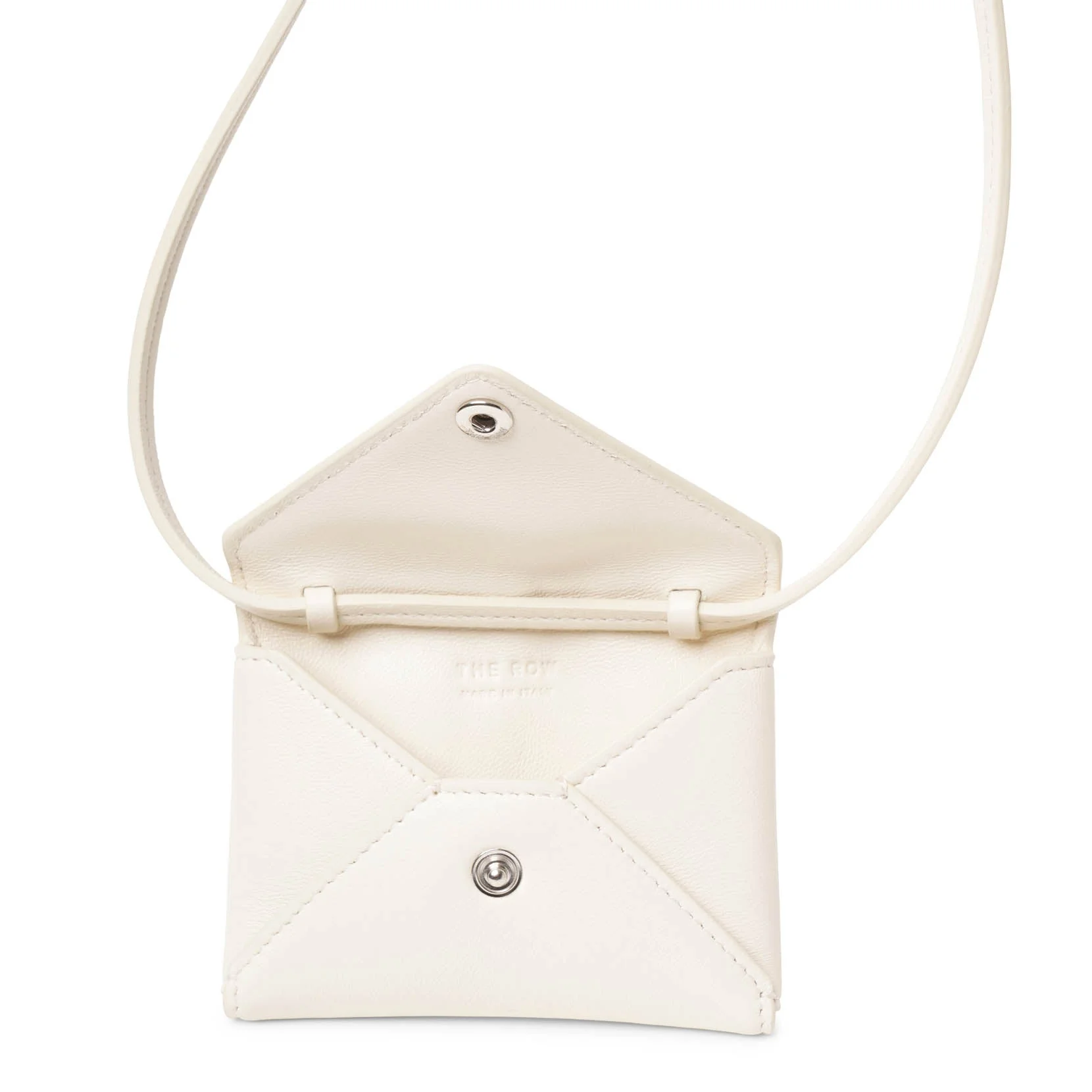 Mini Envelope ivory white leather shoulder bag - Image 6
