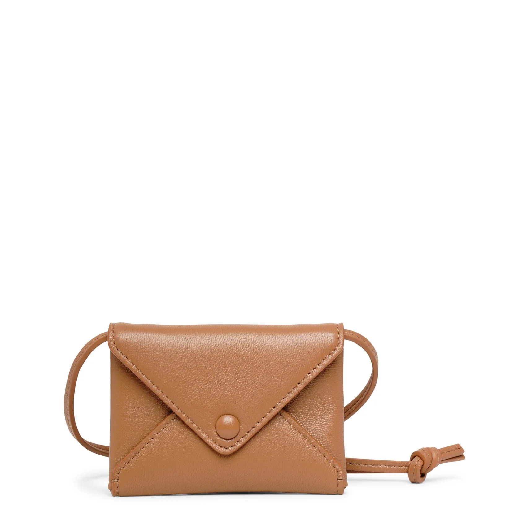 Mini Envelope taupe leather shoulder bag - Image 3