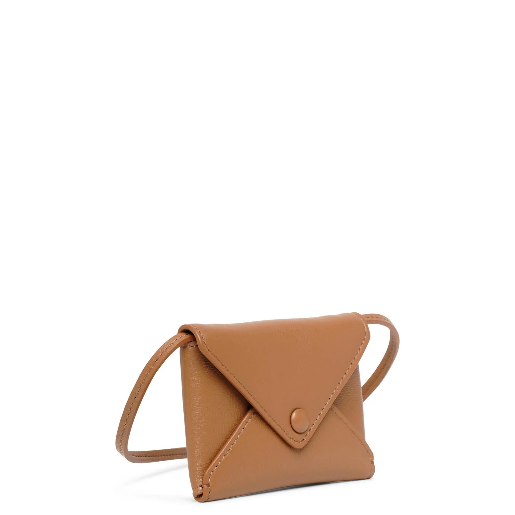 Mini Envelope taupe leather shoulder bag - Image 4