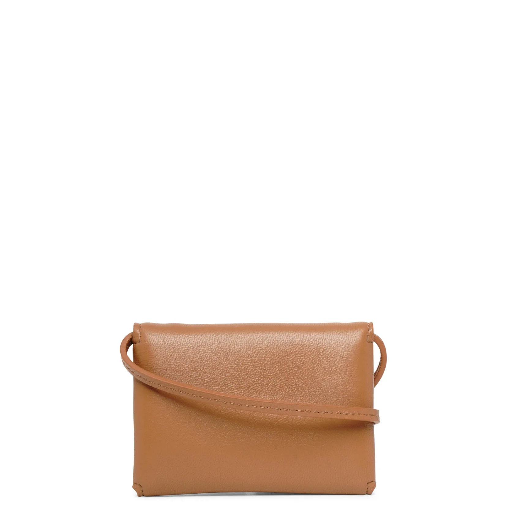 Mini Envelope taupe leather shoulder bag - Image 5