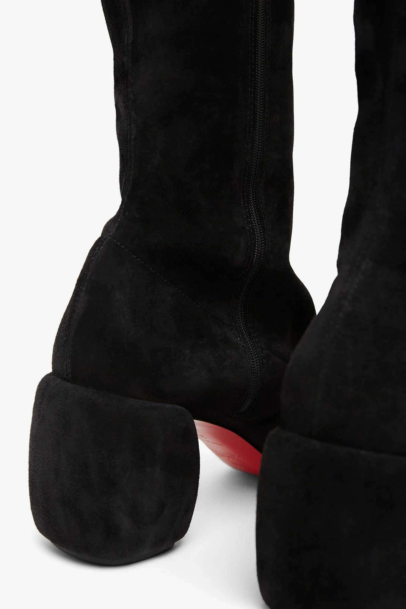 Minny 70 black suede over knee boots - Image 4