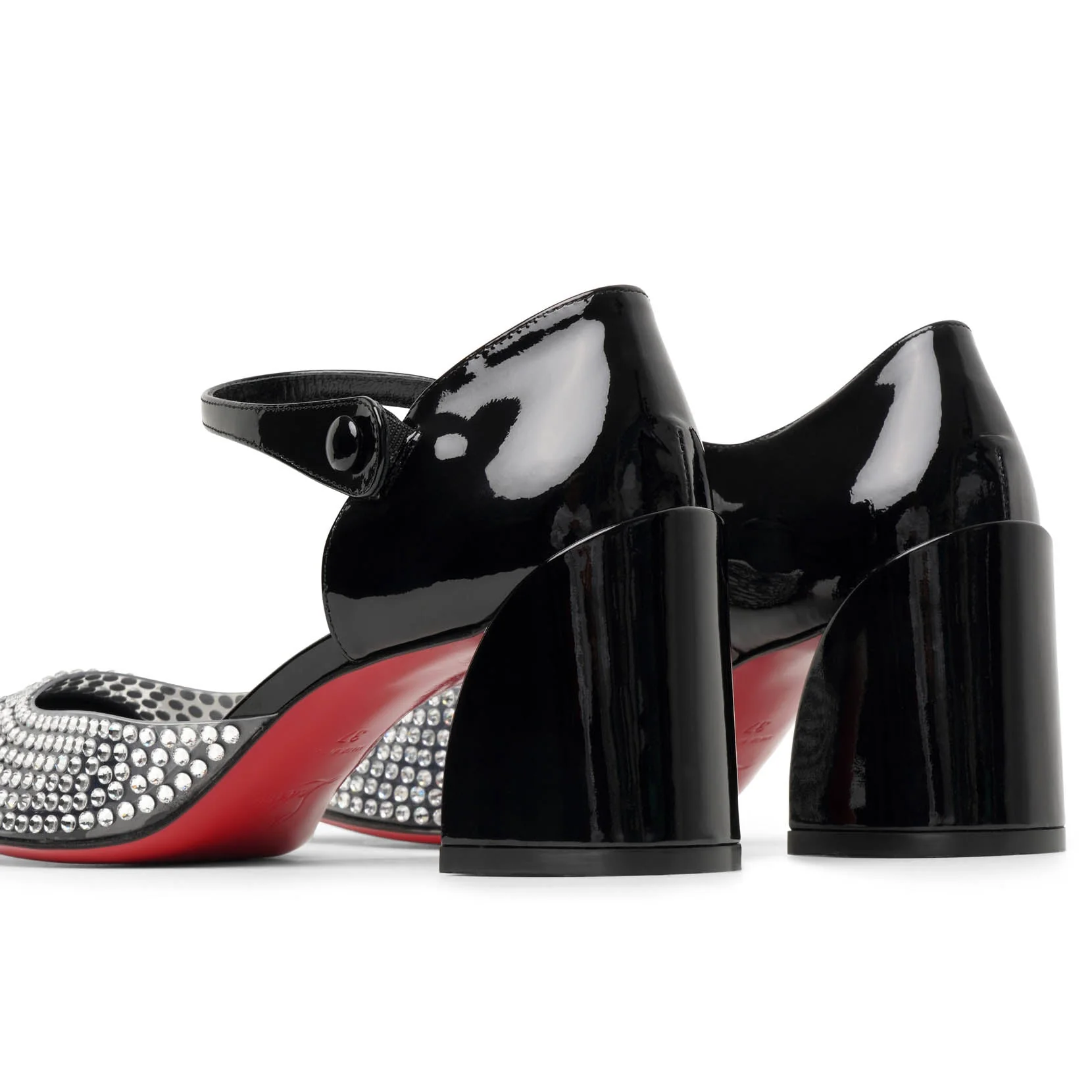 Miss Mj Strass 55 black patent pvc pumps - Image 5