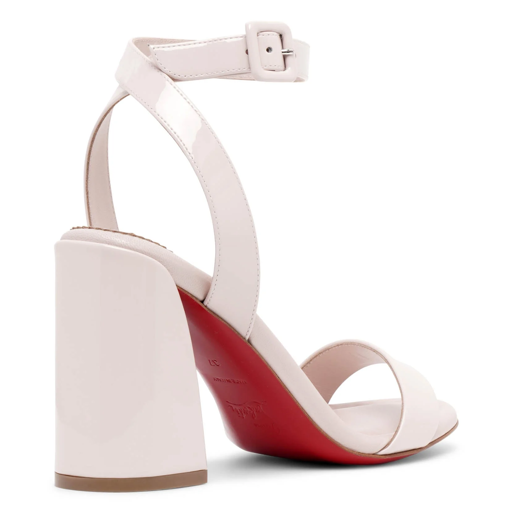 Miss Sabina 85 beige patent sandals - Image 4