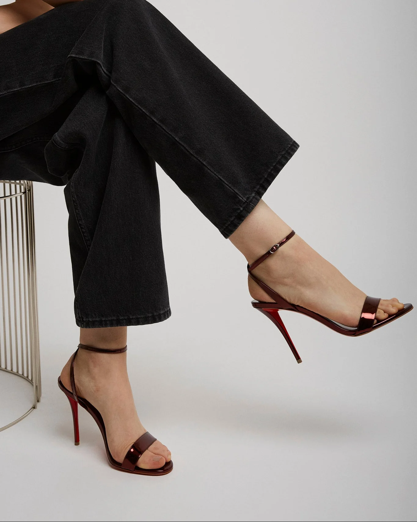 Miss Z 100 red metallic sandals - Image 2