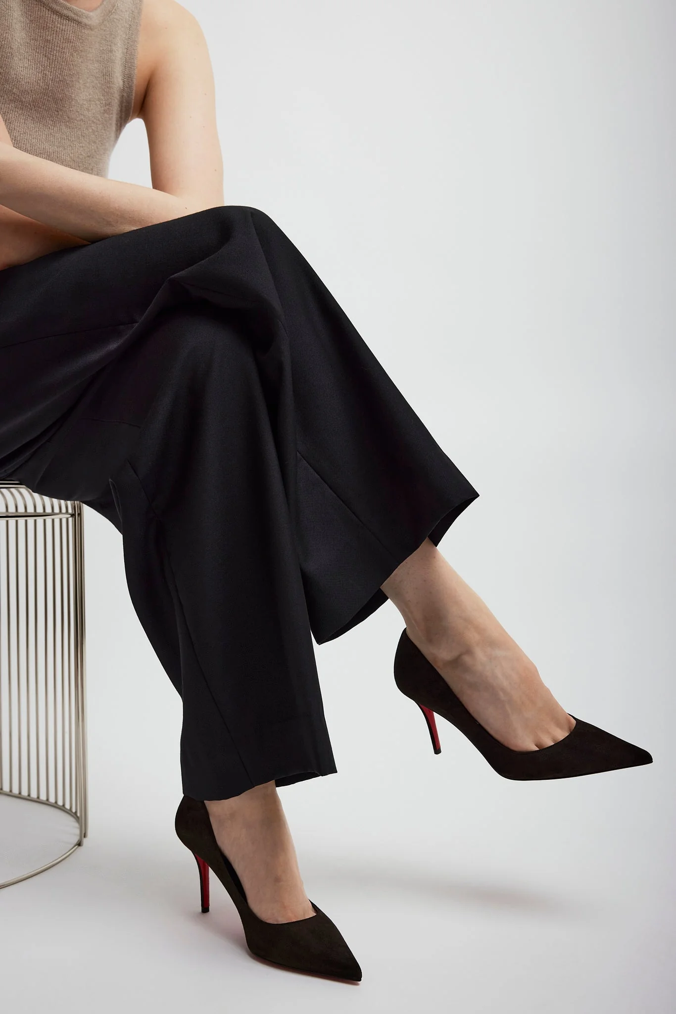 Miss Z 80 brown suede pumps - Image 2