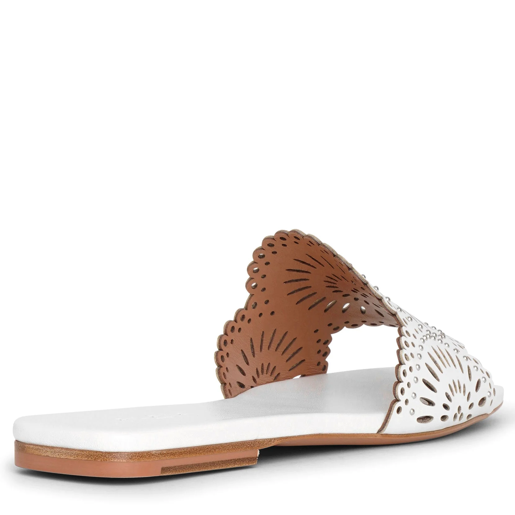 Molukai flat white leather mules - Image 3