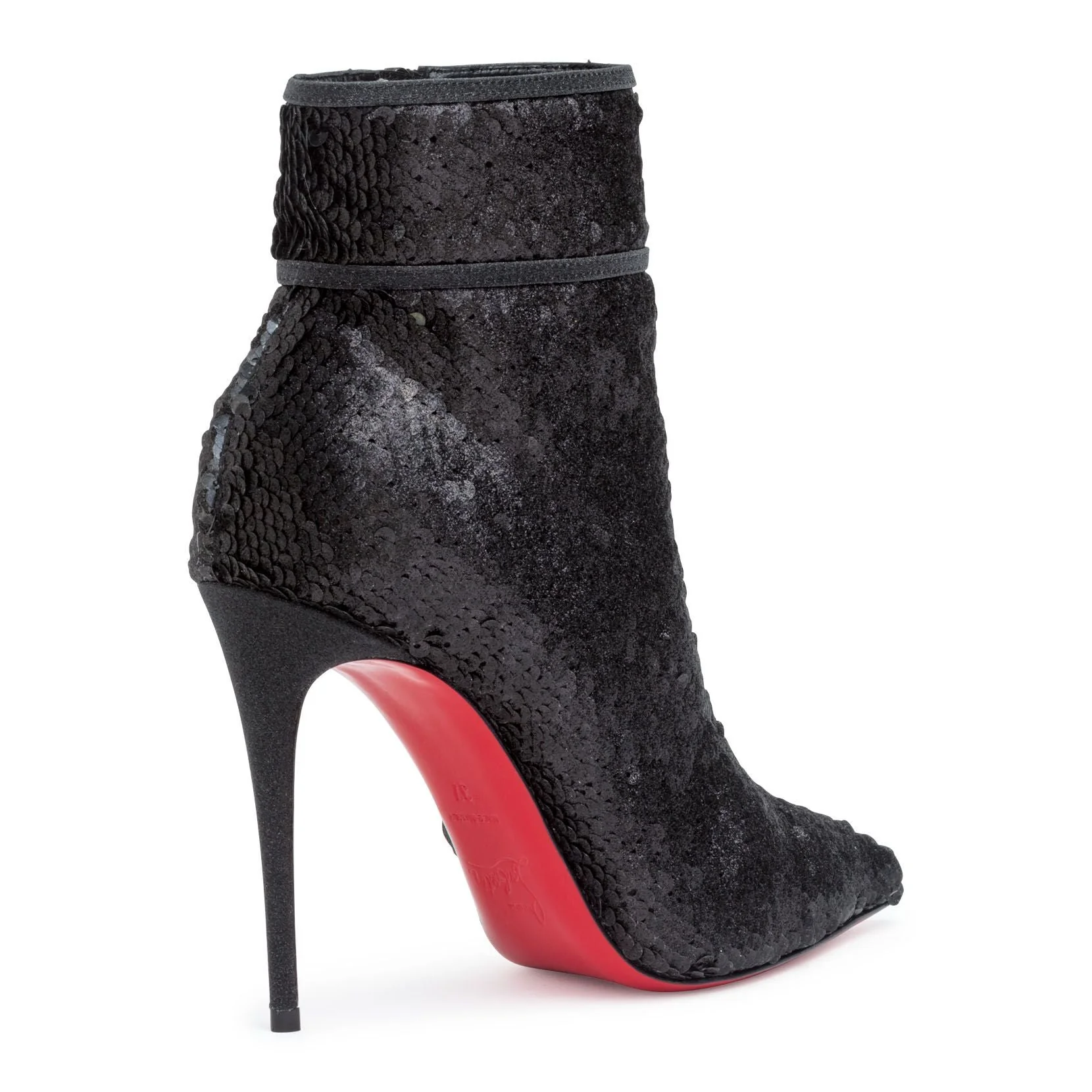Moulakate 100 black paillette booties - Image 3