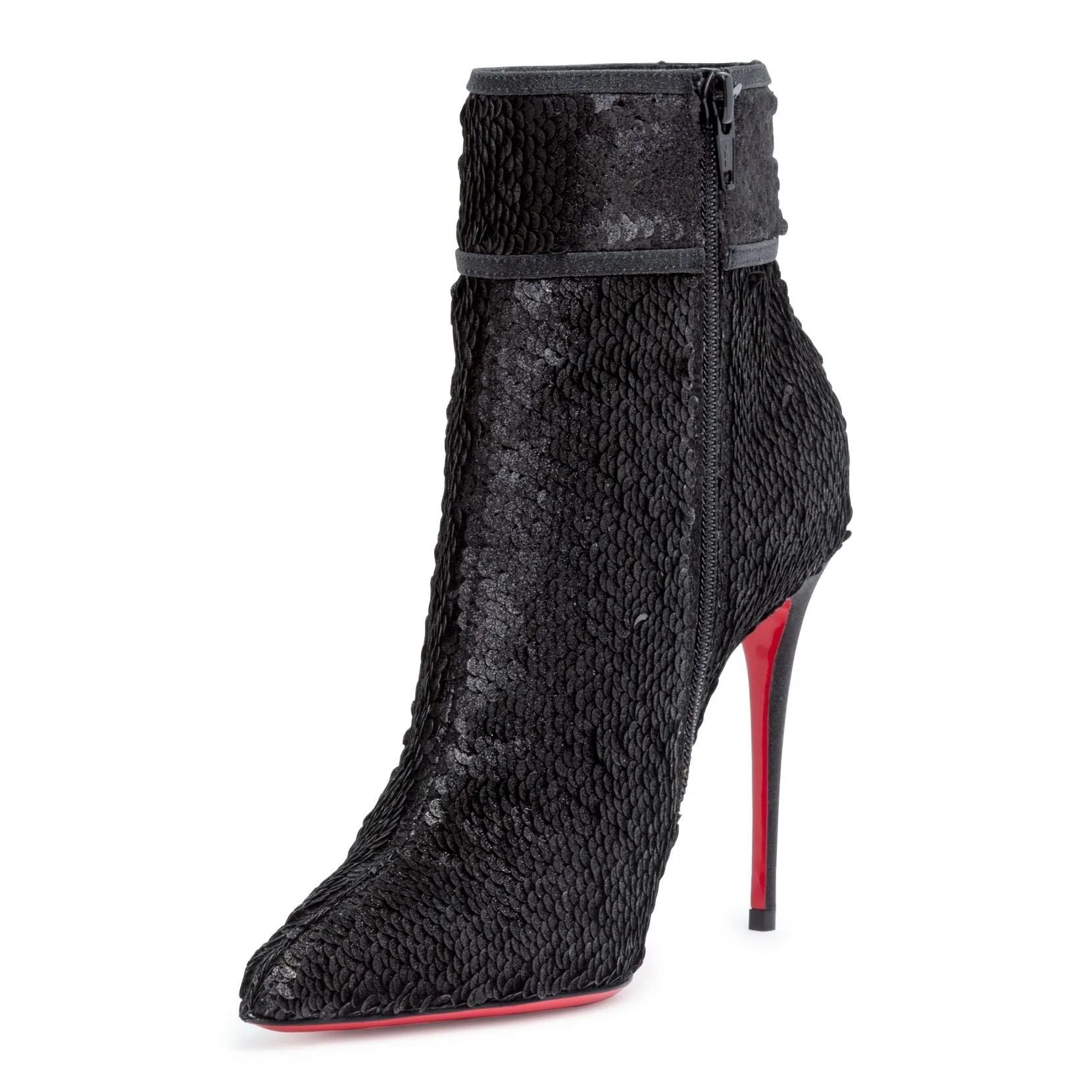 Moulakate 100 black paillette booties - Image 4