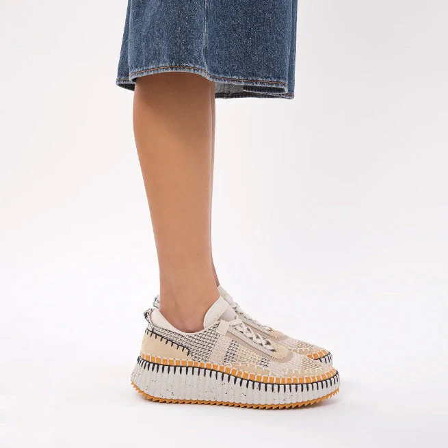 Nama beige mesh sneakers - Image 6