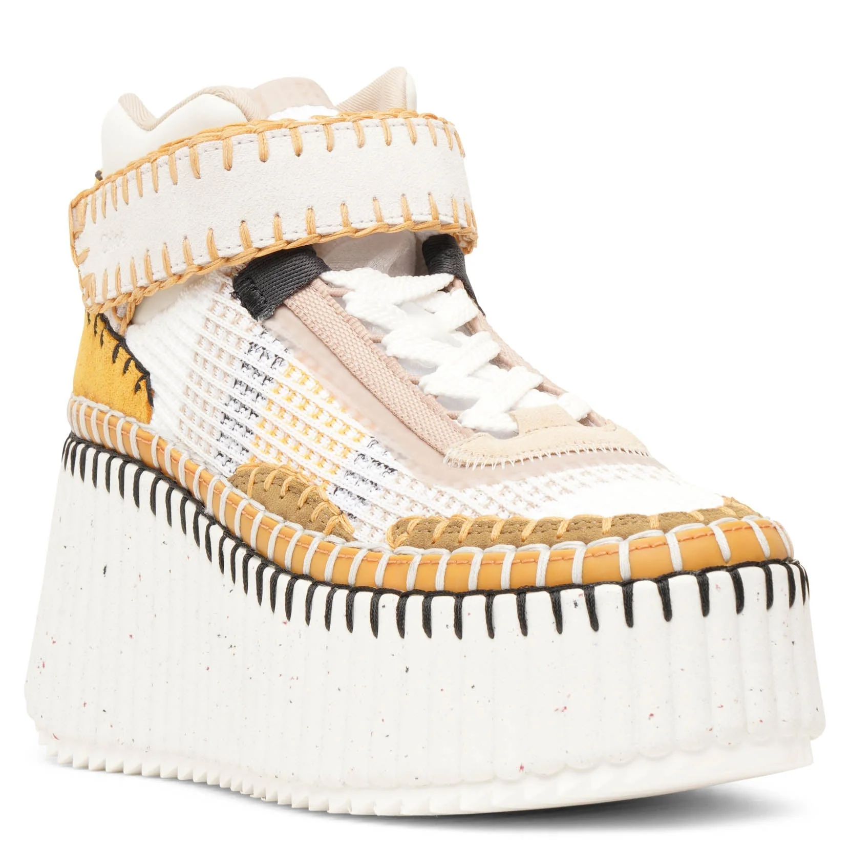 Nama platform light brown mesh sneakers - Image 3