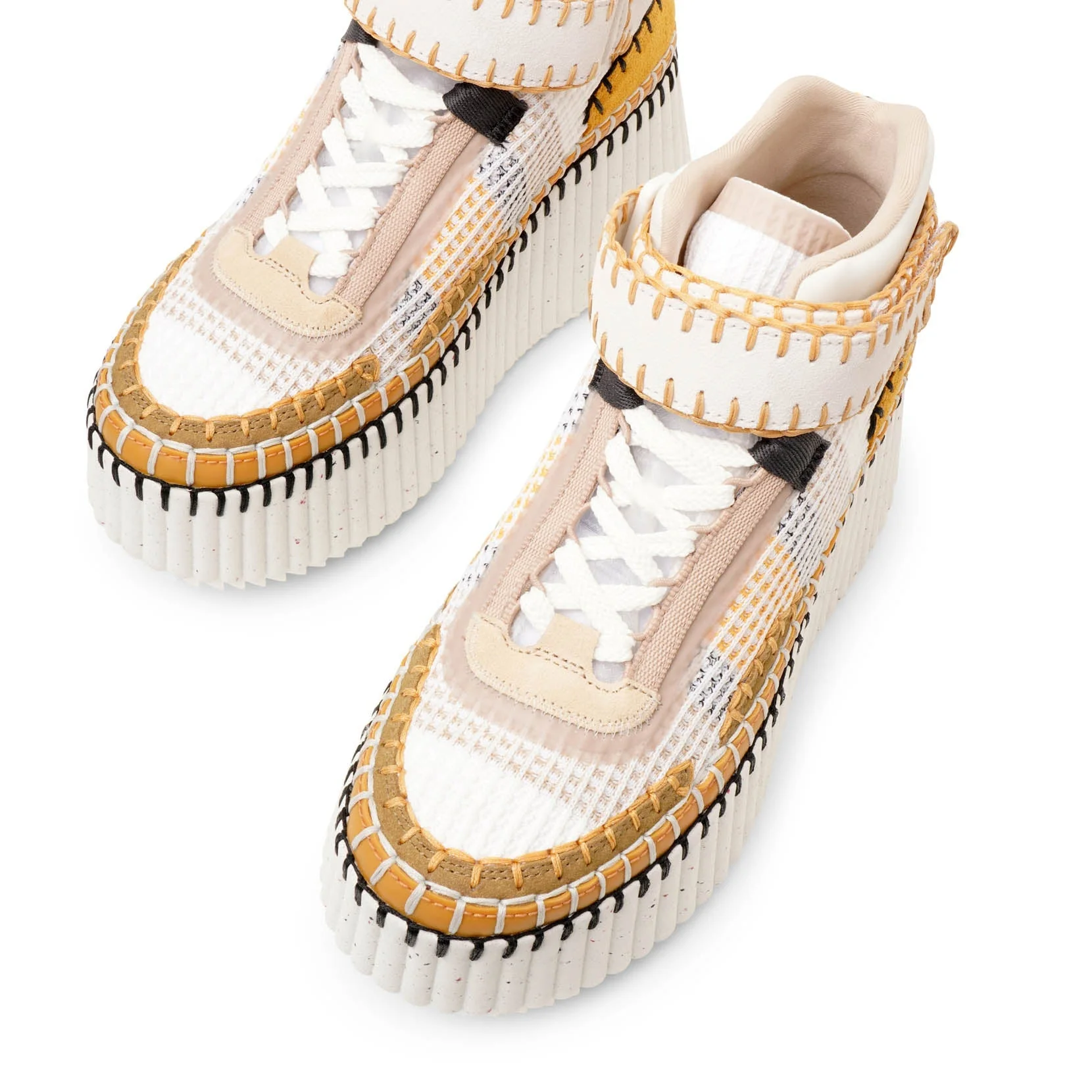 Nama platform light brown mesh sneakers - Image 5