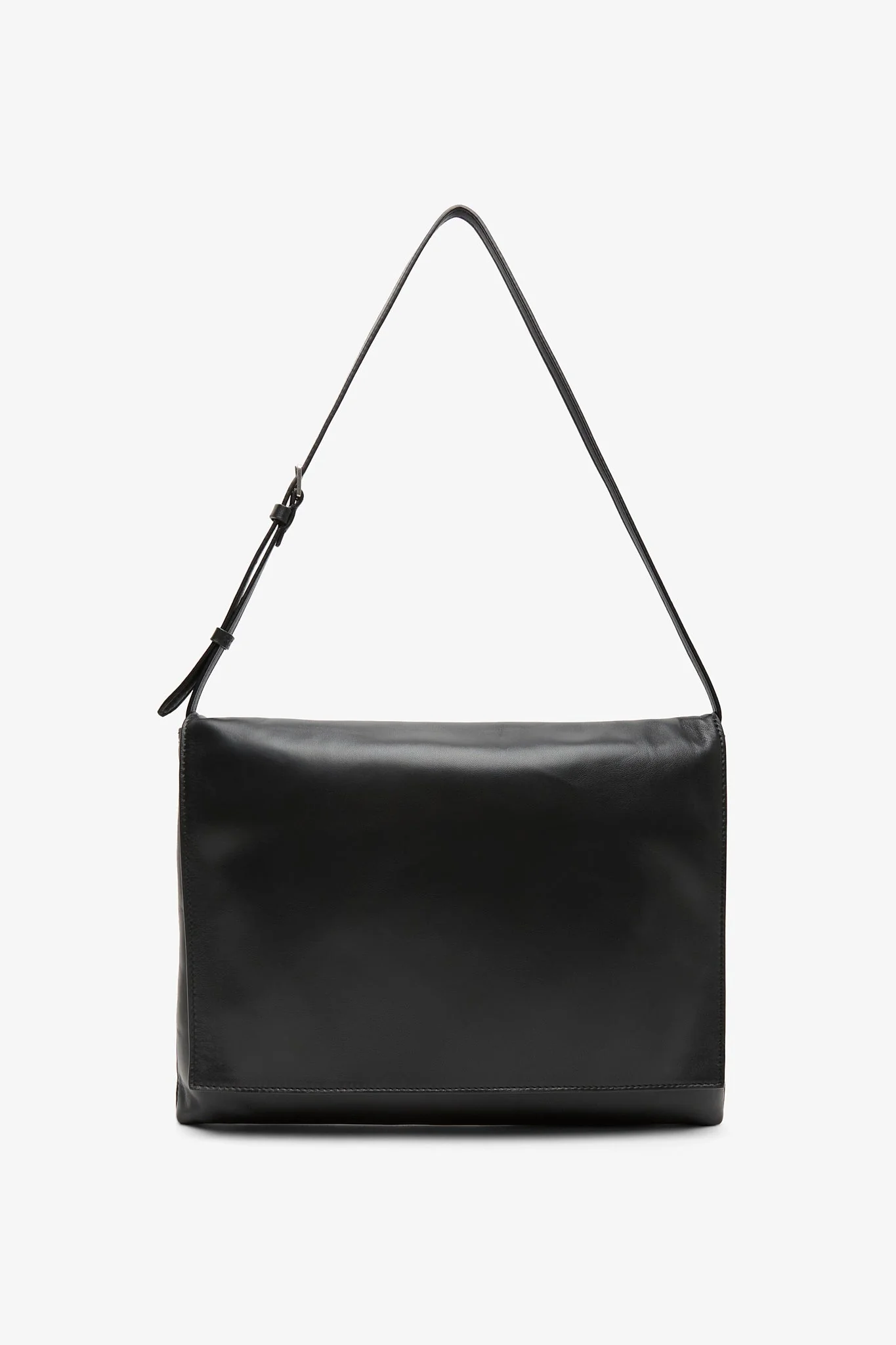 Nan black leather shoulder bag