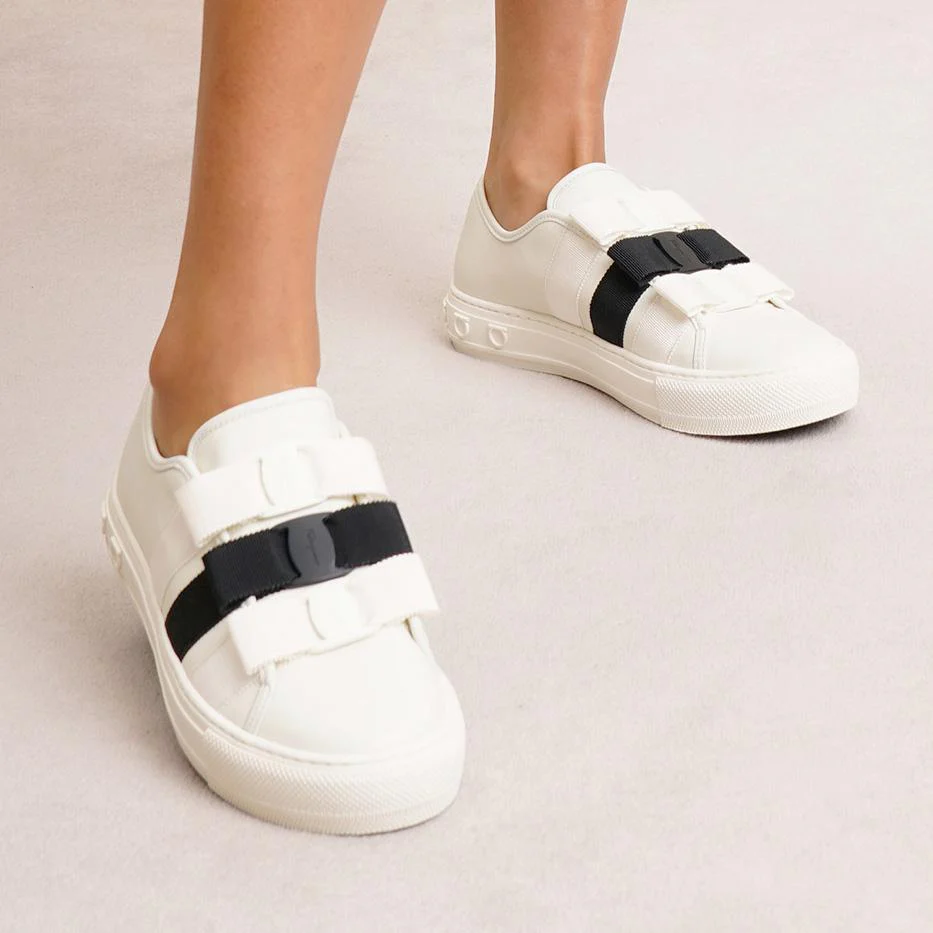 Nataly white bow sneakers - Image 6
