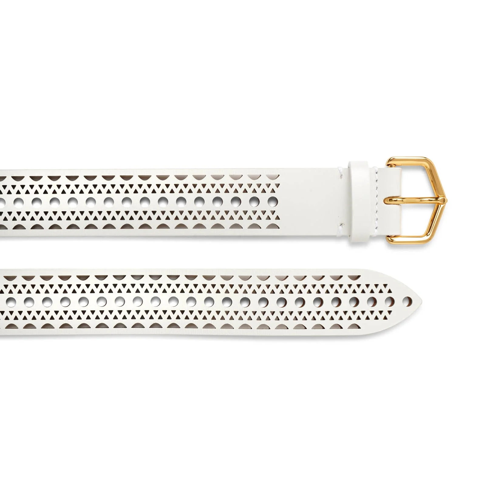 Neo vienne white leather belt - Image 3