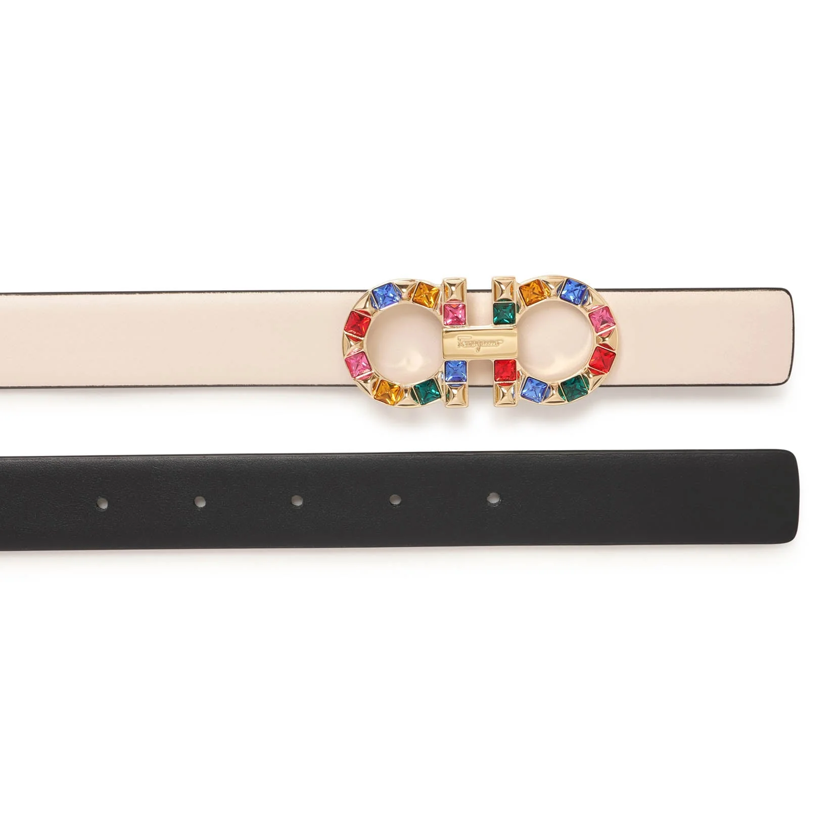 New Gancini crystal bone leather belt - Image 4