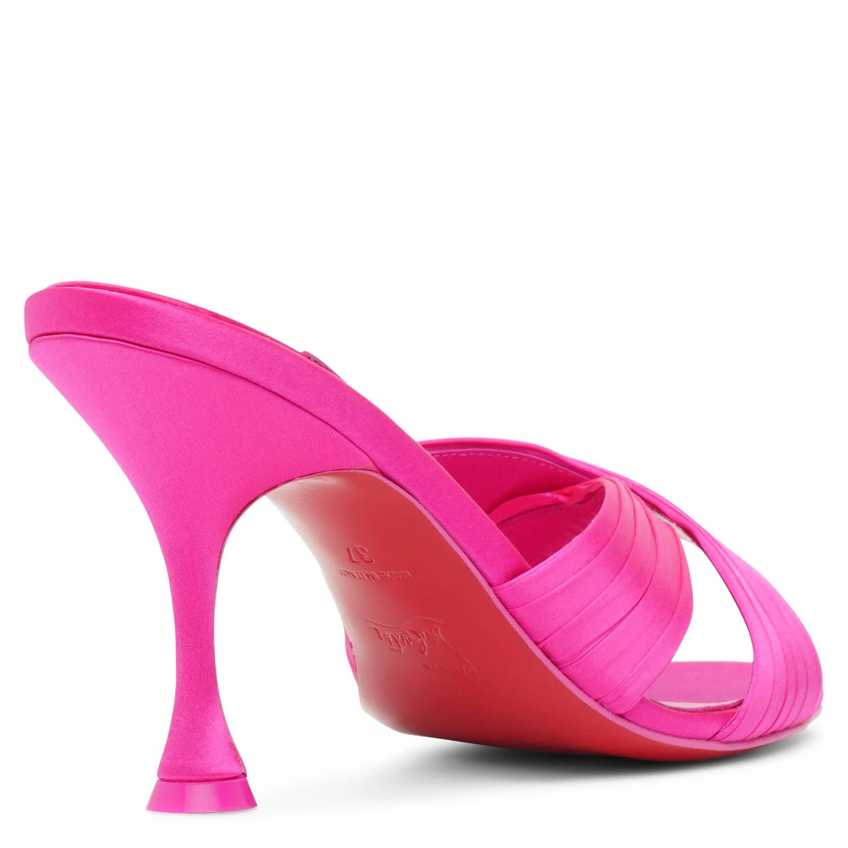 Nicol is Back 85 pink satin mules - Image 4