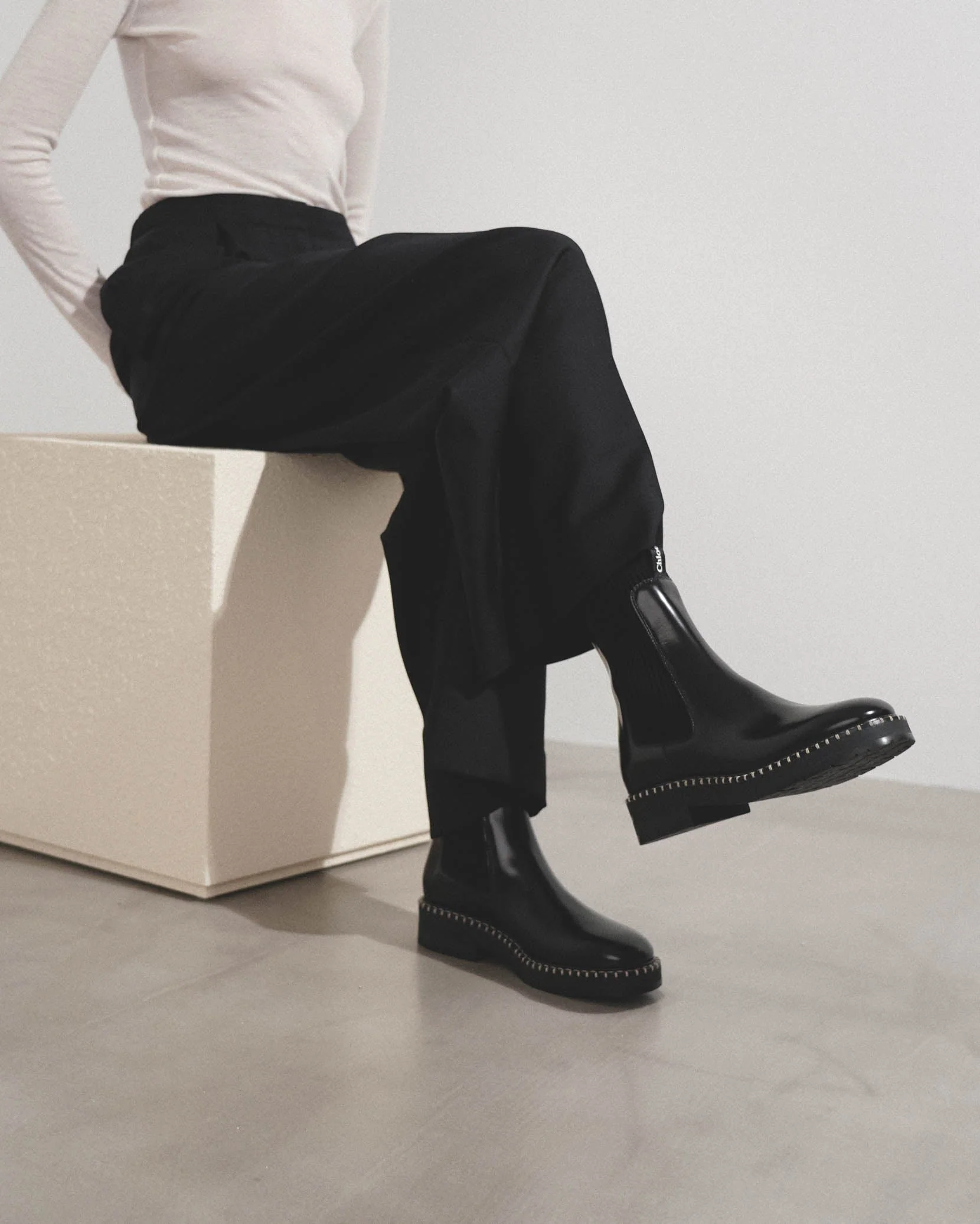 Noua black leather ankle boots - Image 2