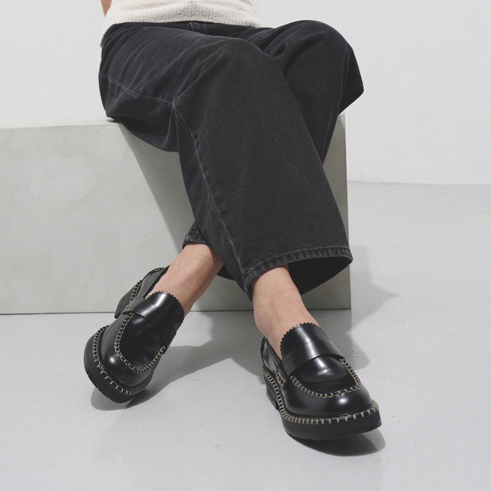 Noua black leather loafers - Image 6