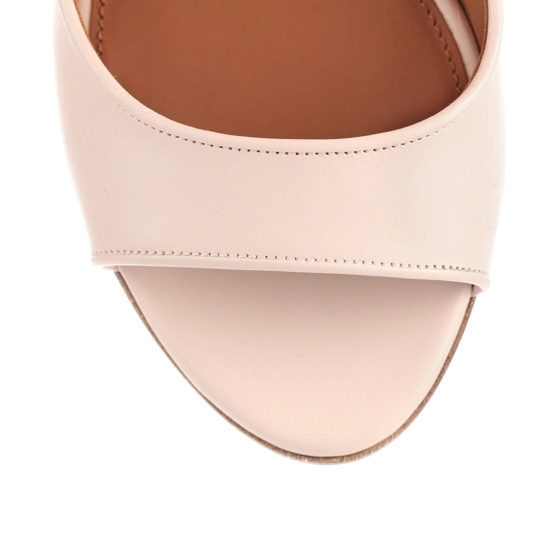 Nude leather shark lock sandal - Image 4