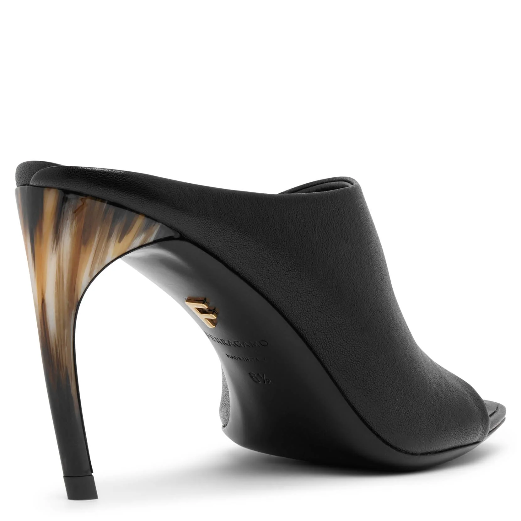 Nymphe 85 black leather sandals - Image 4