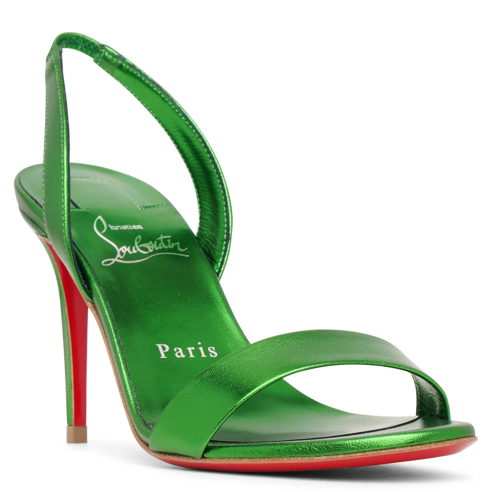 O Marylin spinach laminato sandals - Image 3