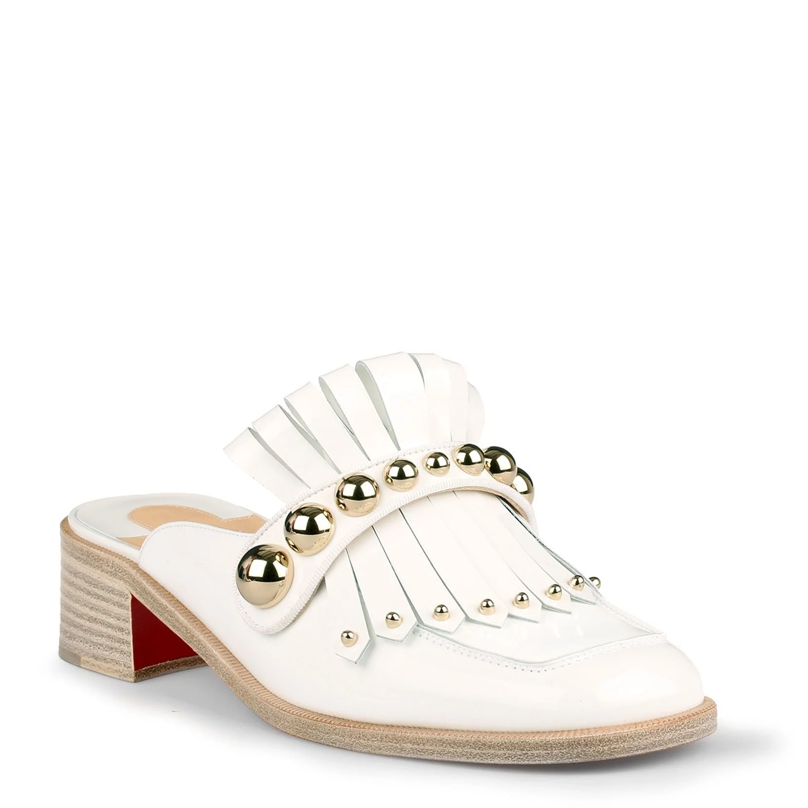 Octavian Mula 35 white patent mule - Image 2