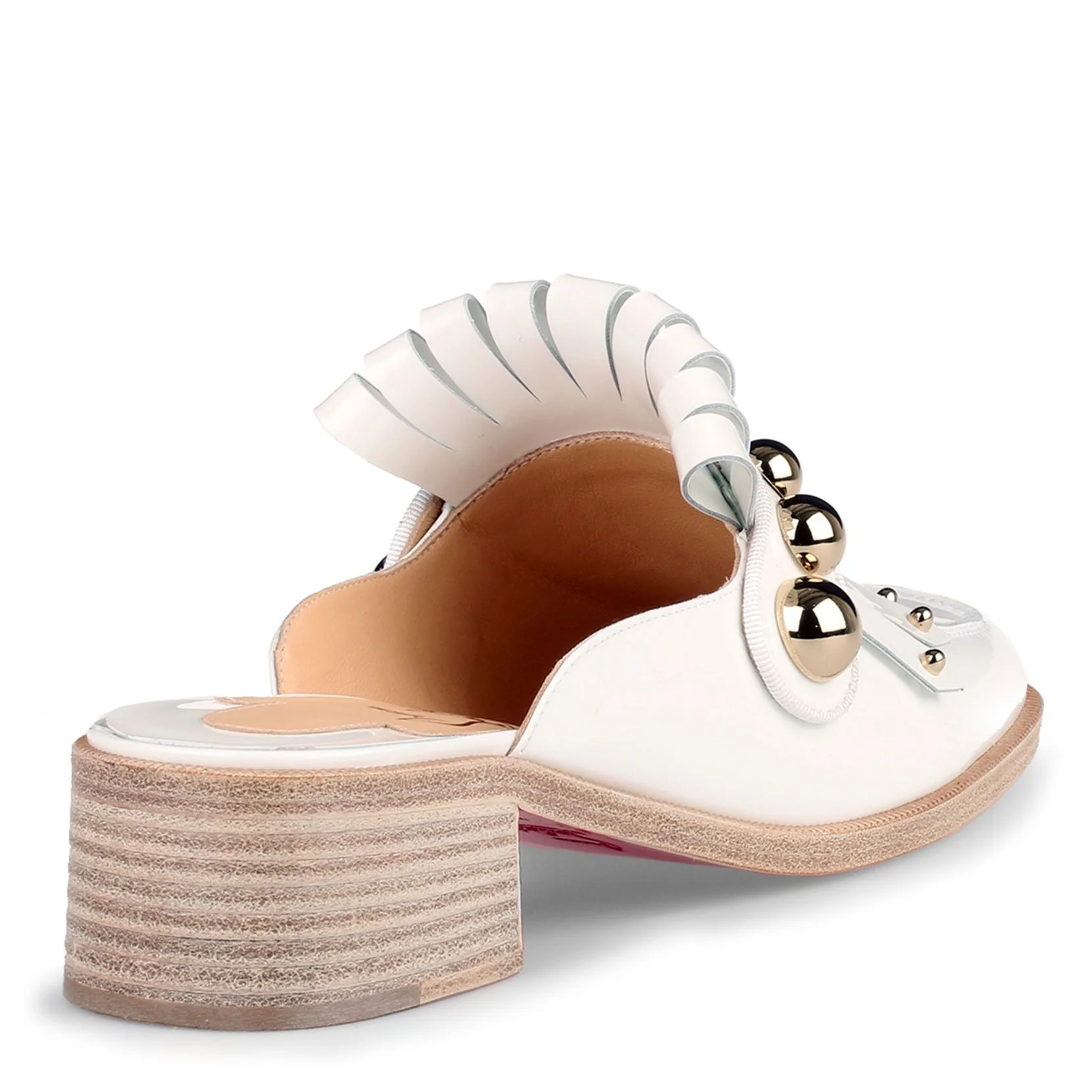 Octavian Mula 35 white patent mule - Image 3