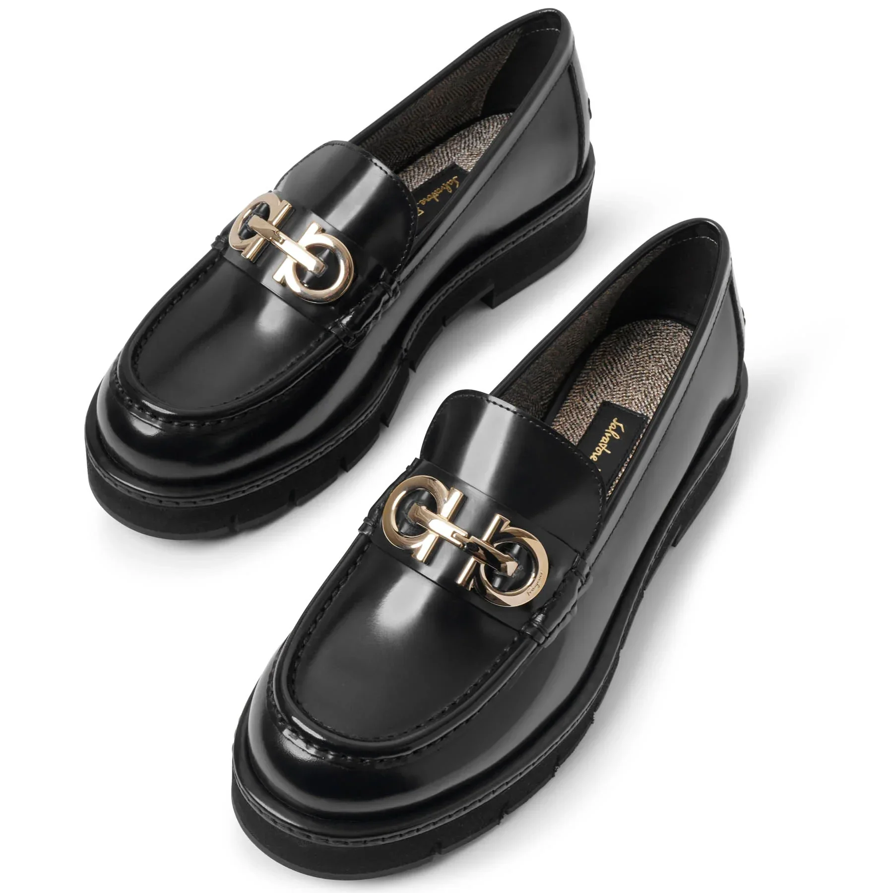 Ofelia lug black moccasin loafers - Image 5