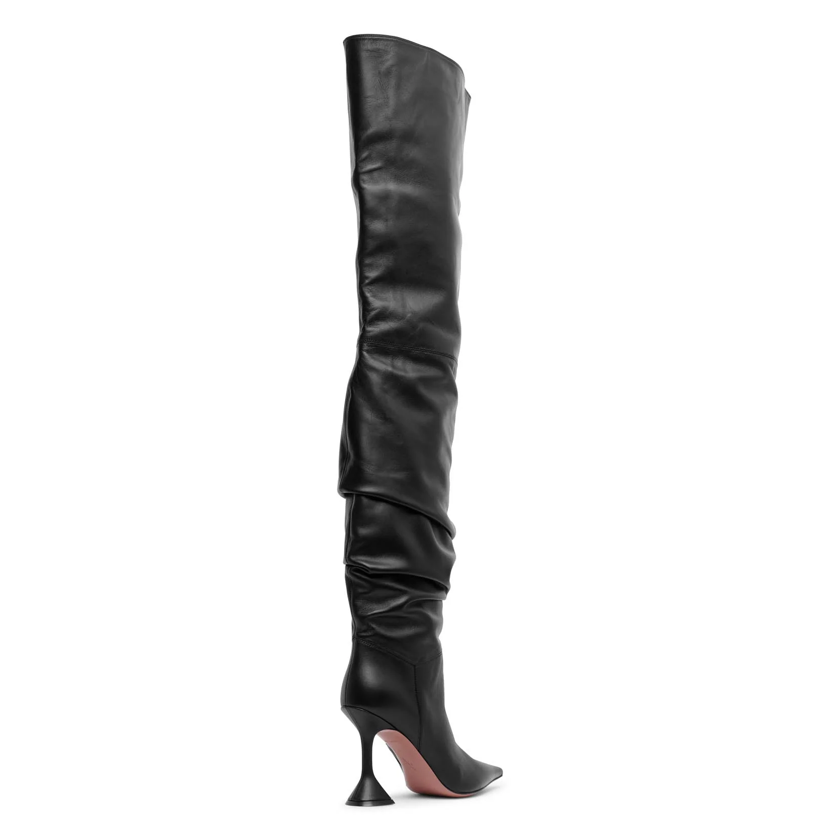 Olivia 95 black leather over knee boots - Image 4