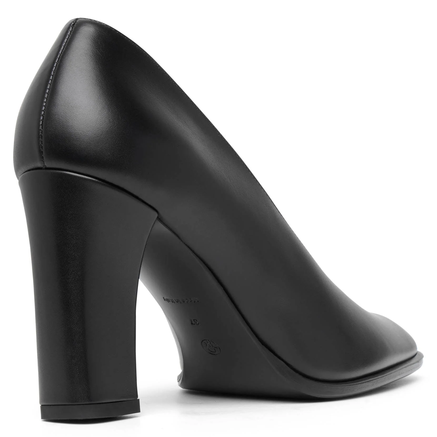 Olivia black leather pumps - Image 4
