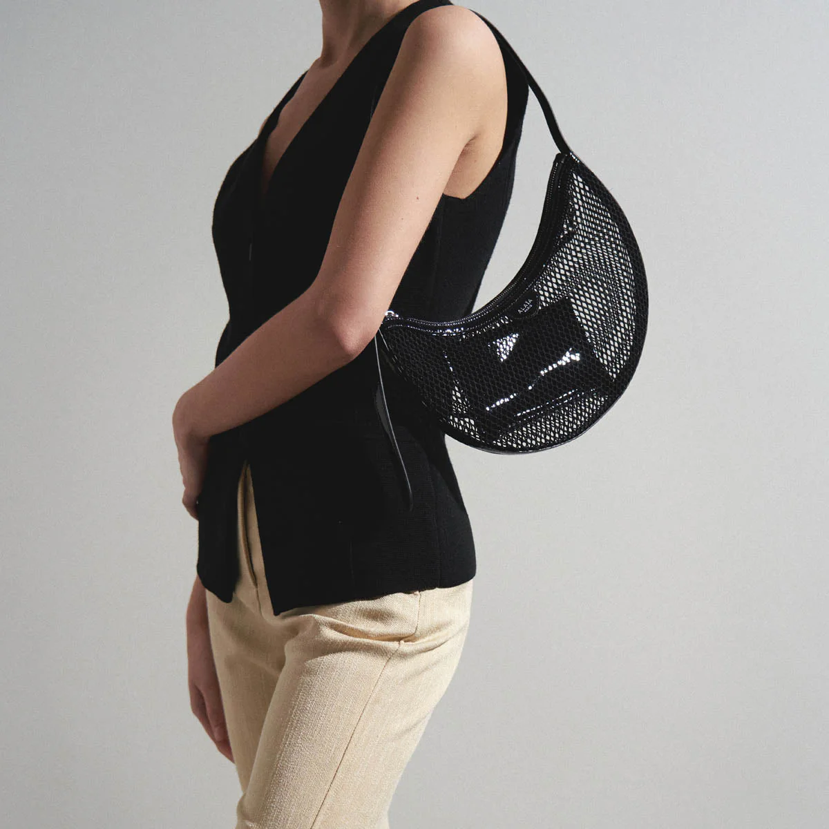 One piece black mesh bag - Image 6