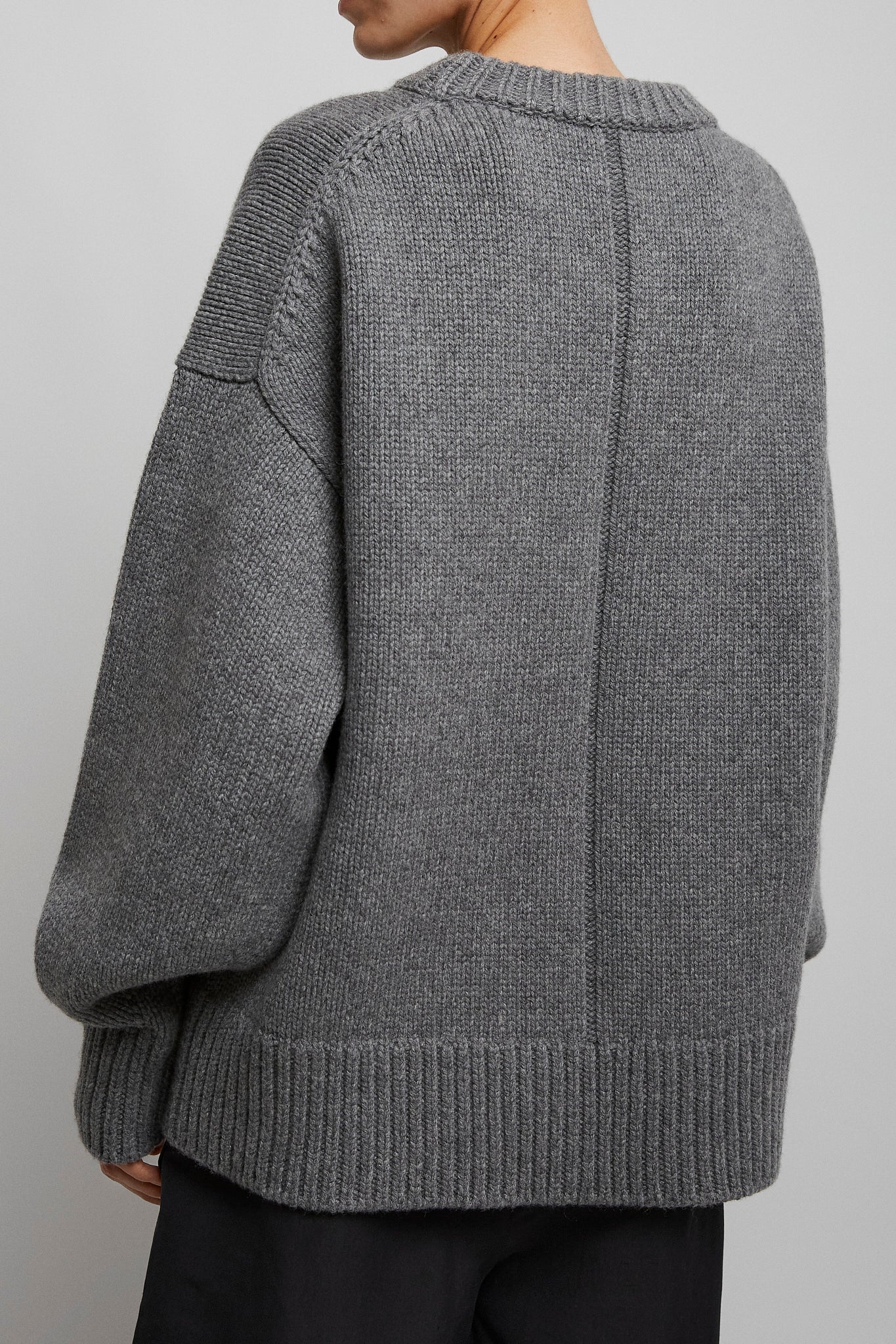 Ophelia grey wool cashmere sweater - Image 3