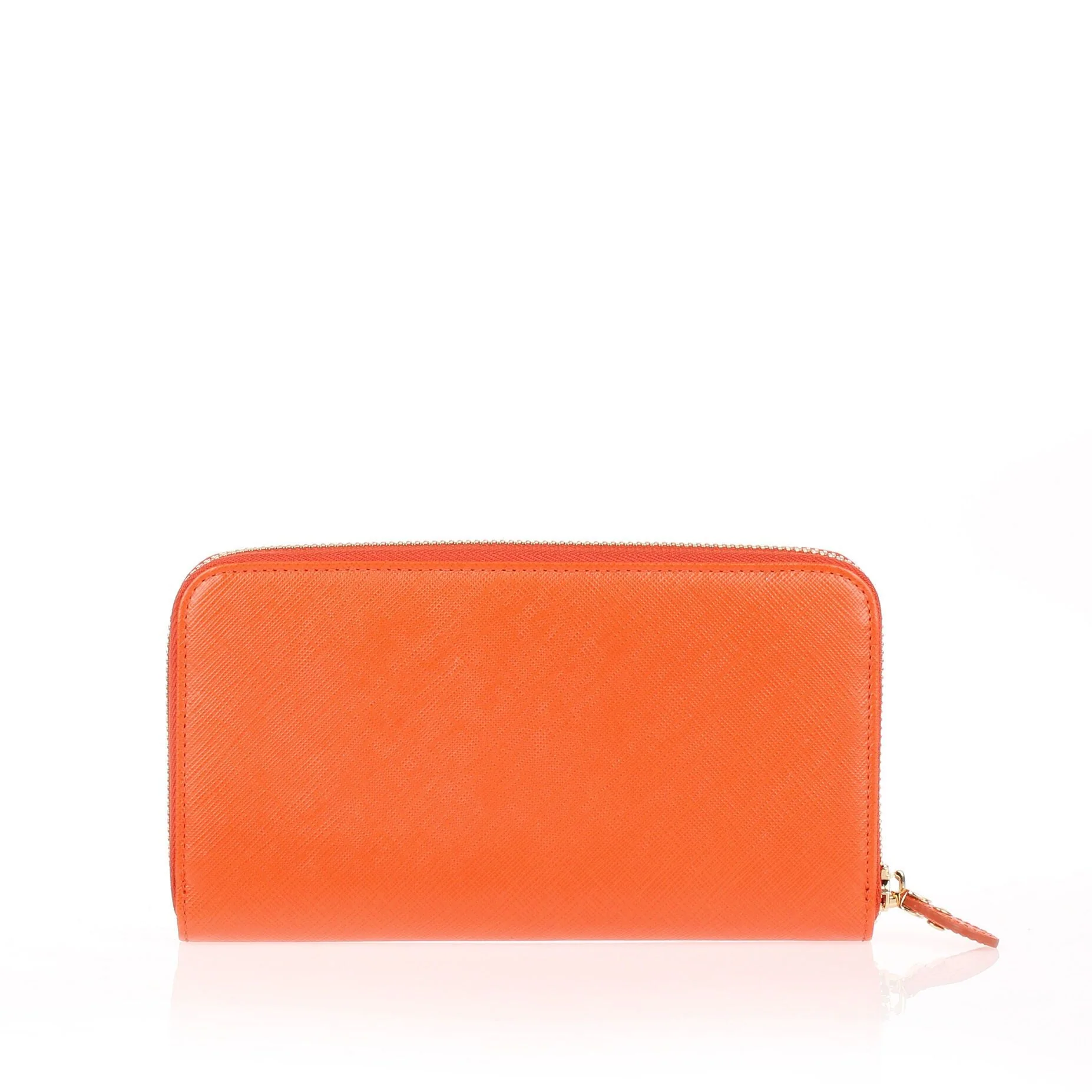Orange leather Gancio wallet - Image 3