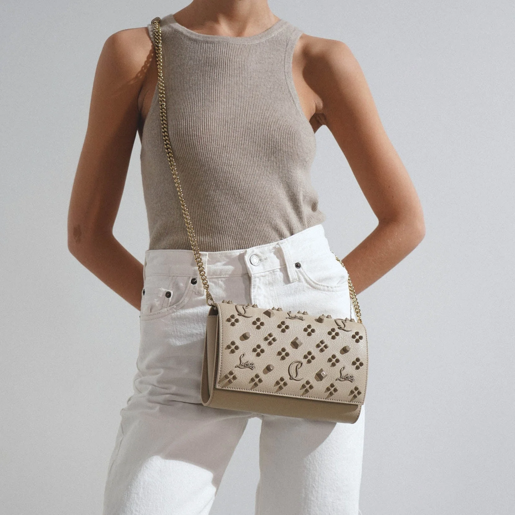 Paloma beige leather clutch - Image 7