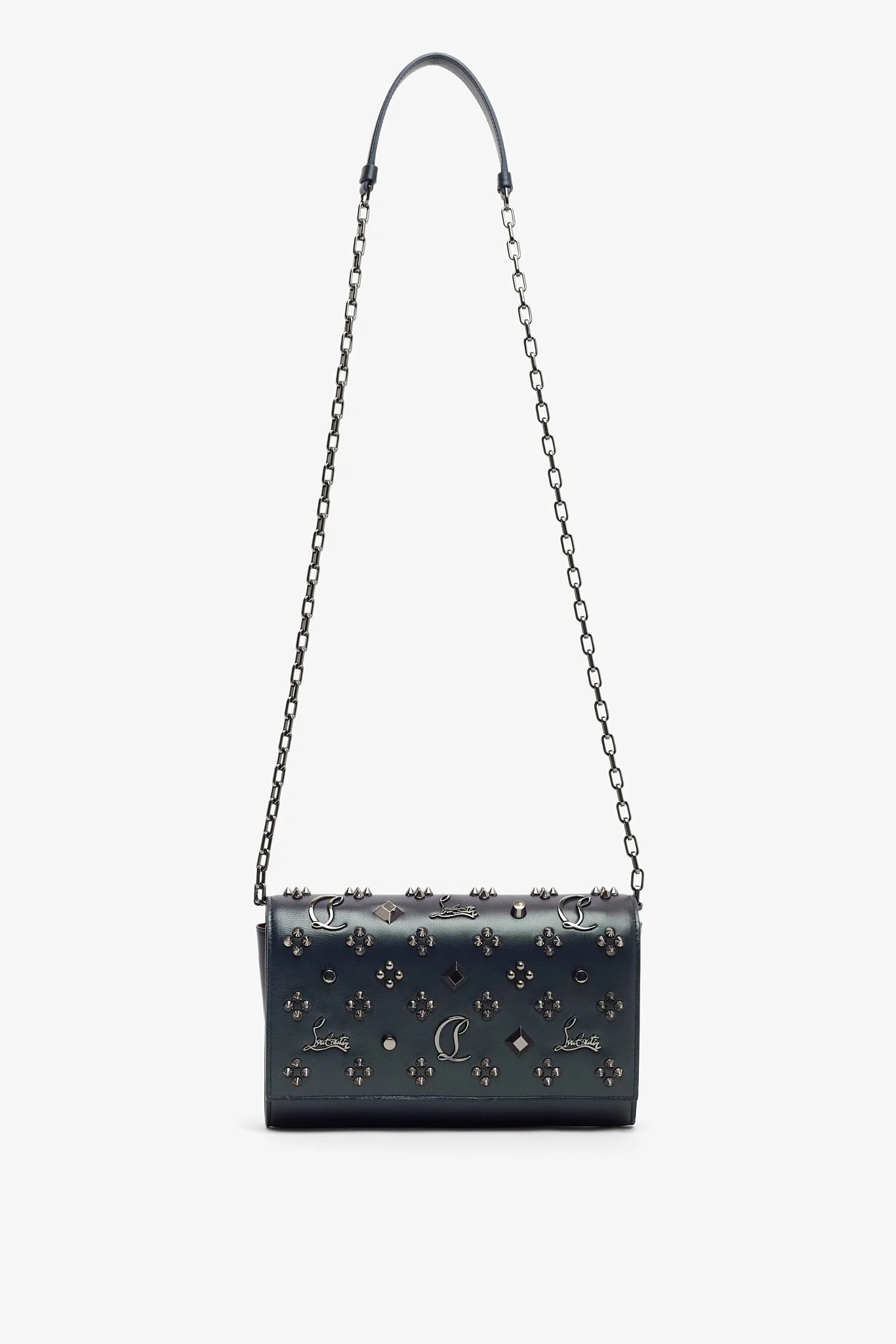 Paloma dark green leather clutch - Image 5