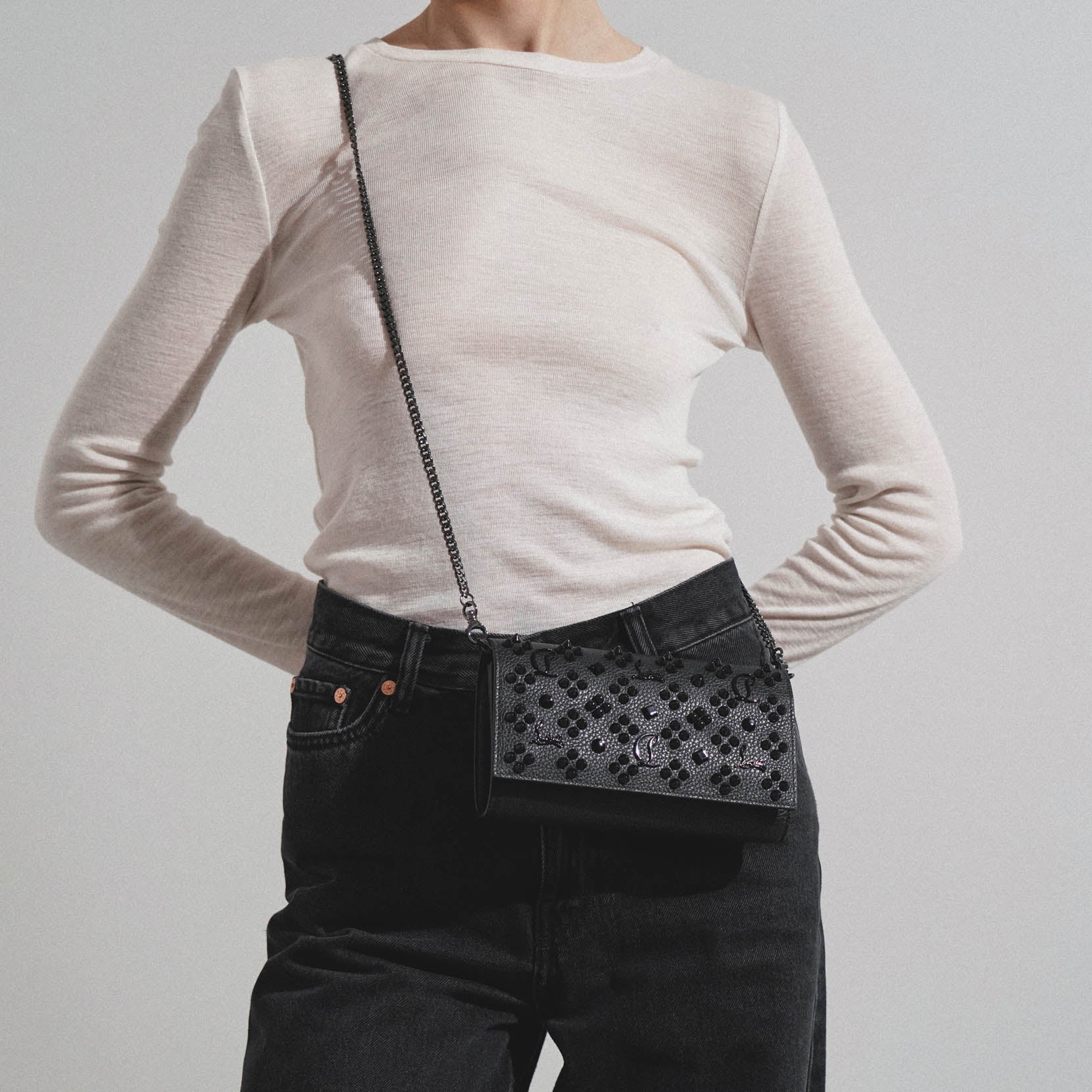 Paloma loubinthesky black leather wallet on chain - Image 6
