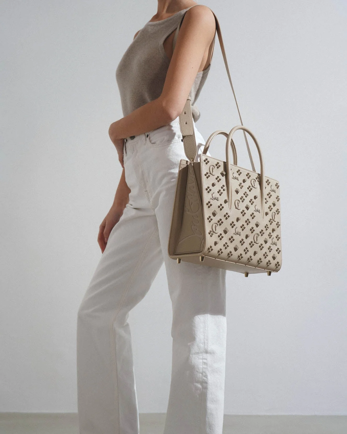 Paloma S medium beige leather bag - Image 2