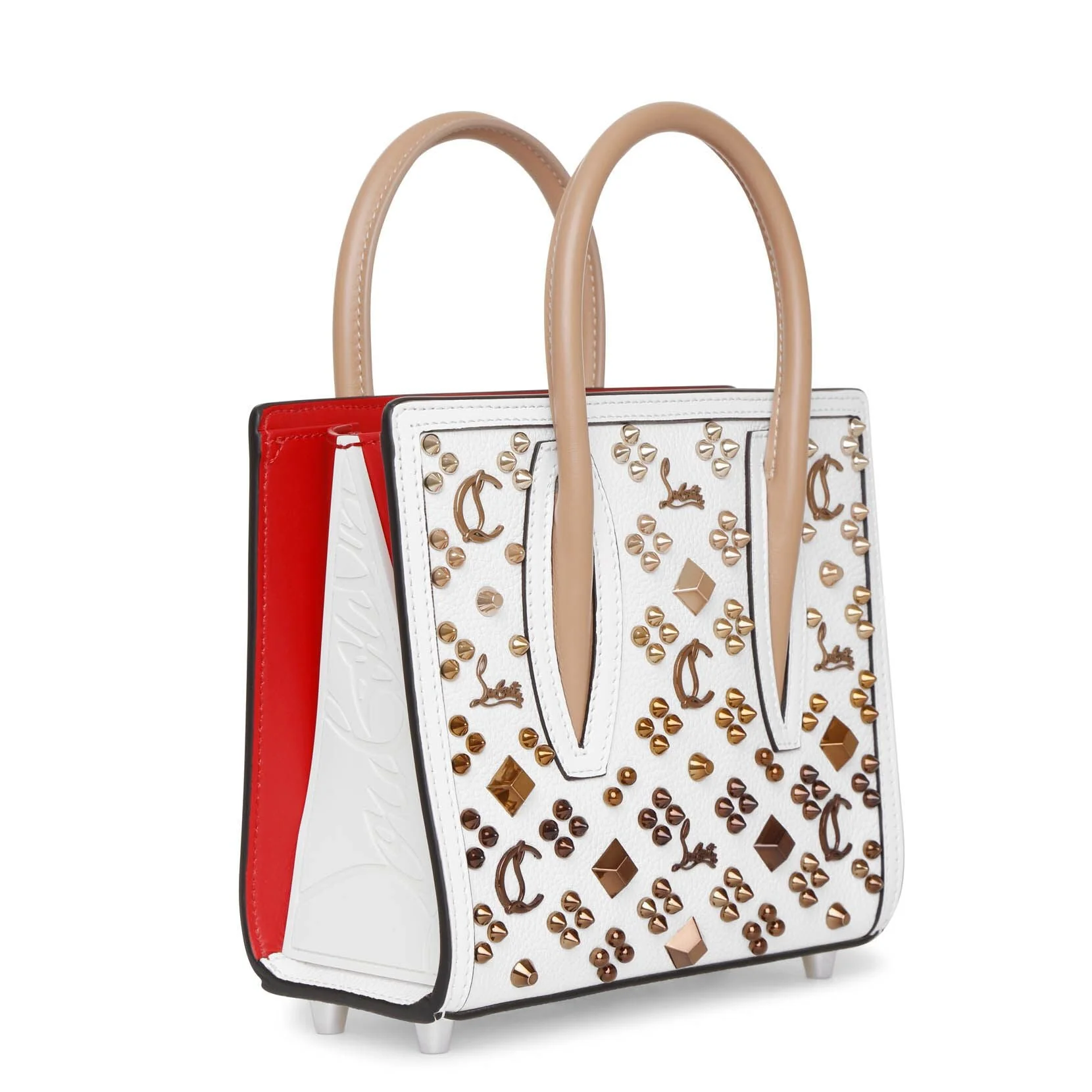 Paloma S Mini white leather tote bag - Image 2