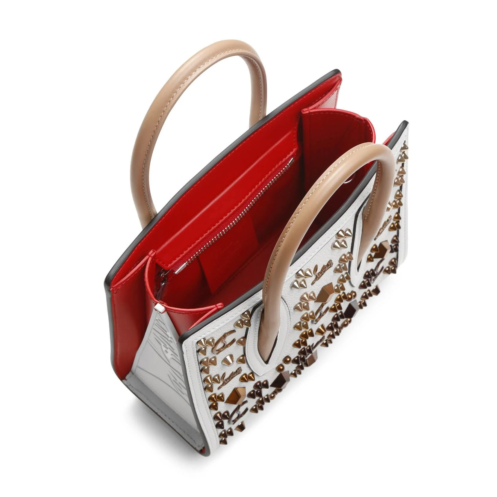 Paloma S Mini white leather tote bag - Image 4