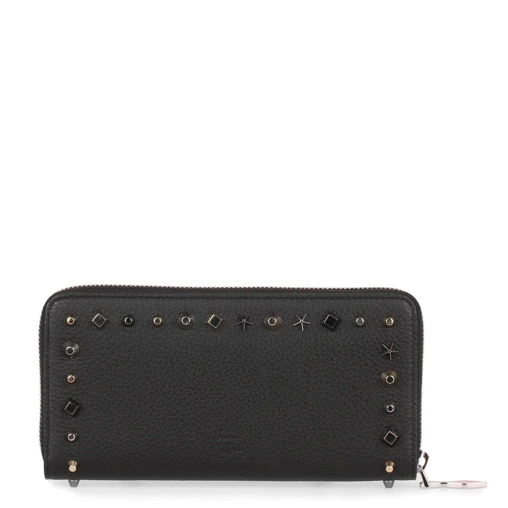 Panettone black leather multi-studs wallet - Image 3