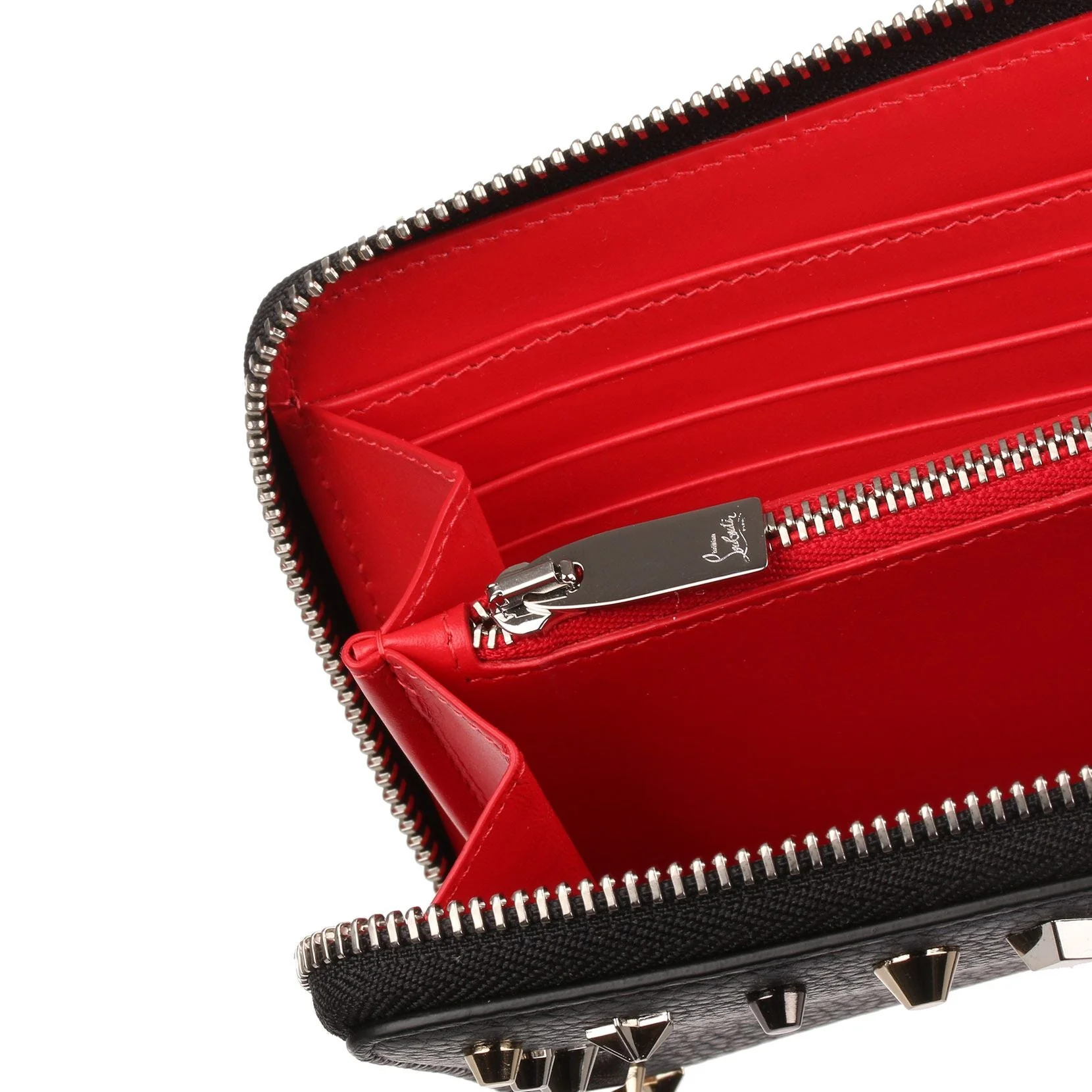 Panettone black leather multi-studs wallet - Image 4