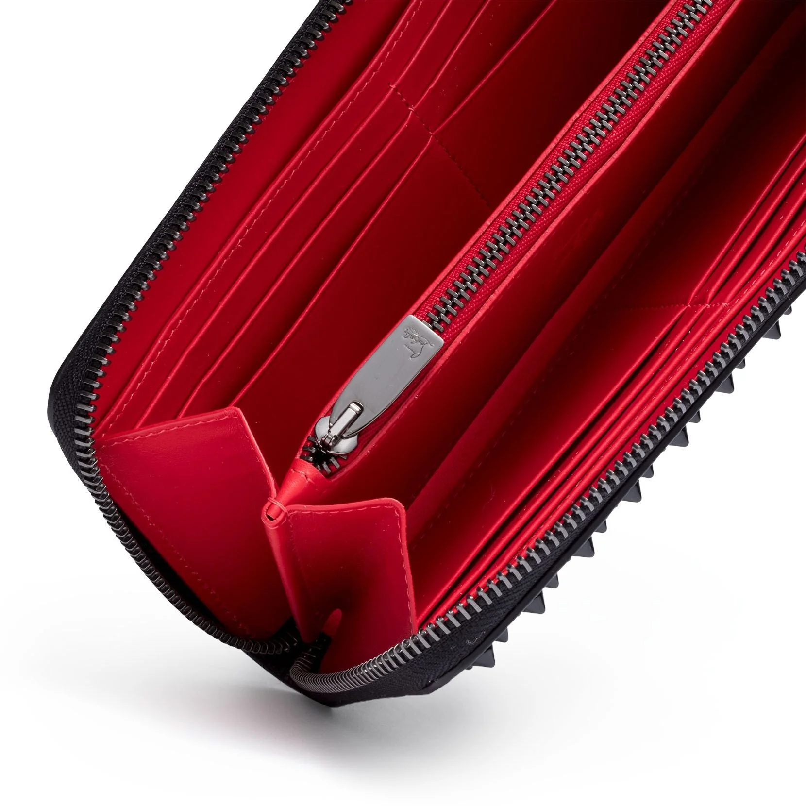 Panettone black monotone leather spike wallet - Image 4