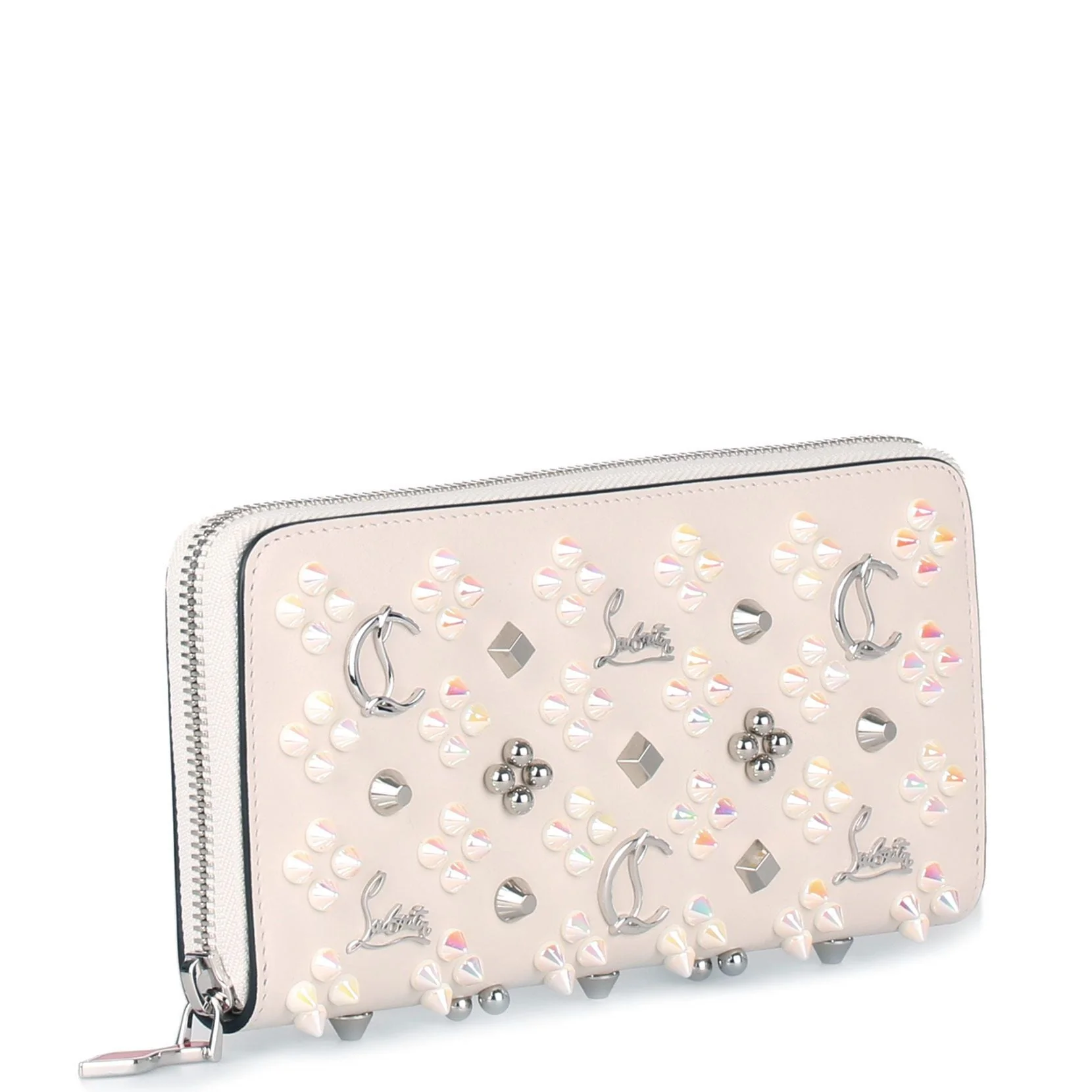 Panettone ivory leather logo studded wallet - Image 3