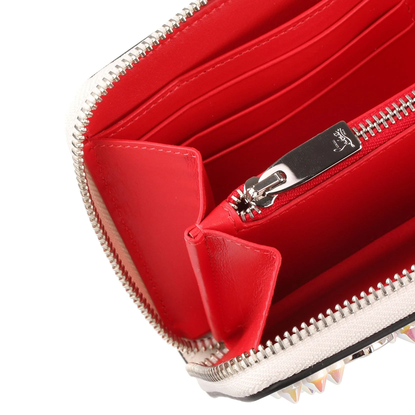 Panettone ivory leather logo studded wallet - Image 4