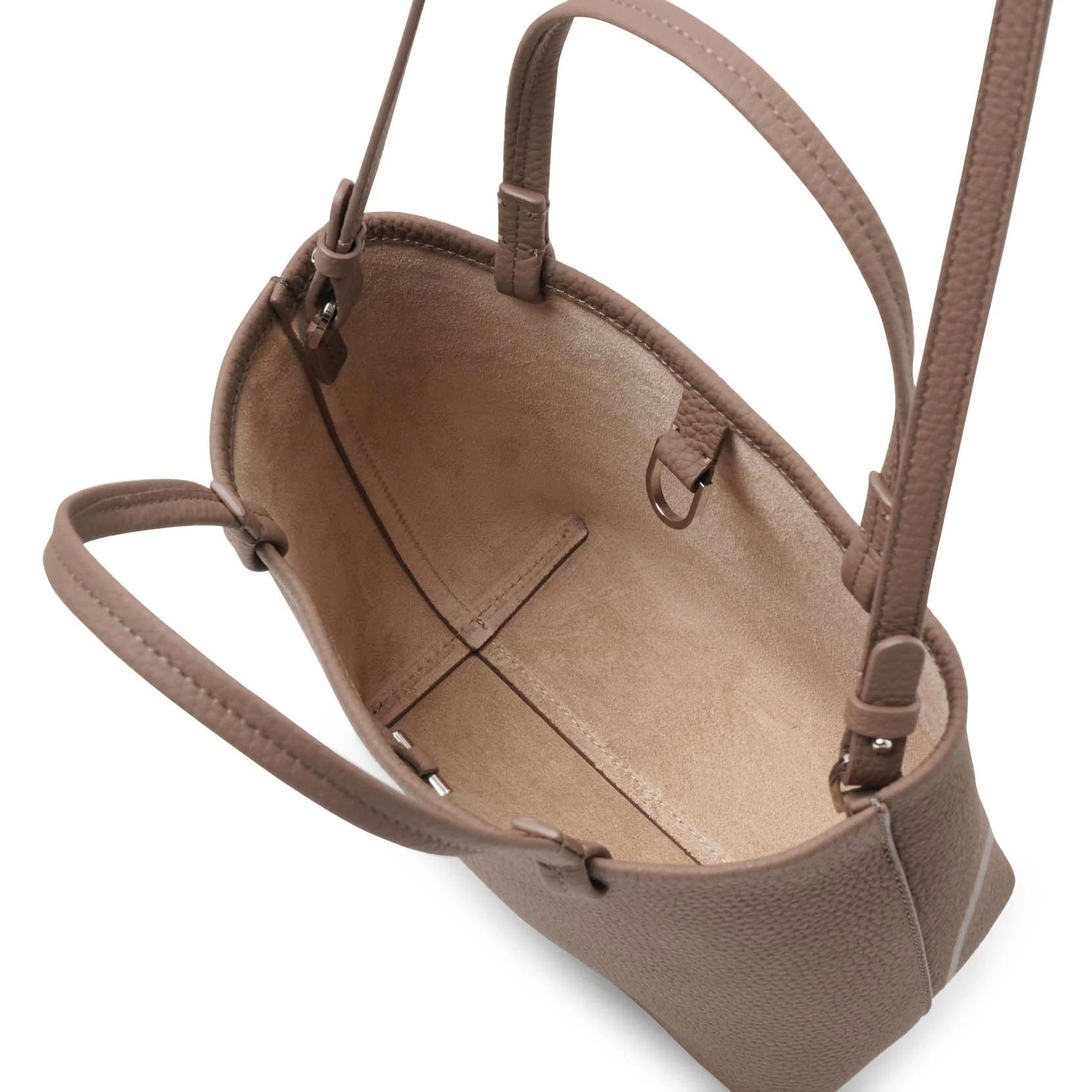 Park tote small taupe matte grain bag - Image 5