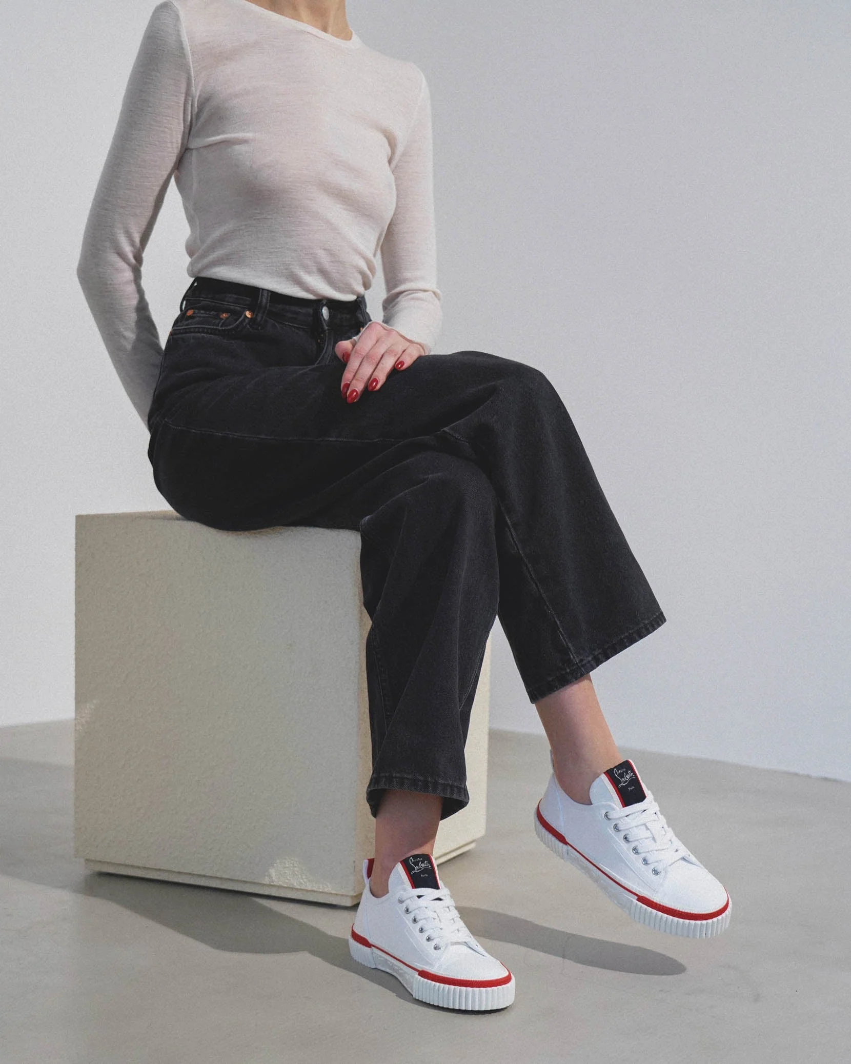 Pedro Donna Junior white canvas sneakers - Image 2