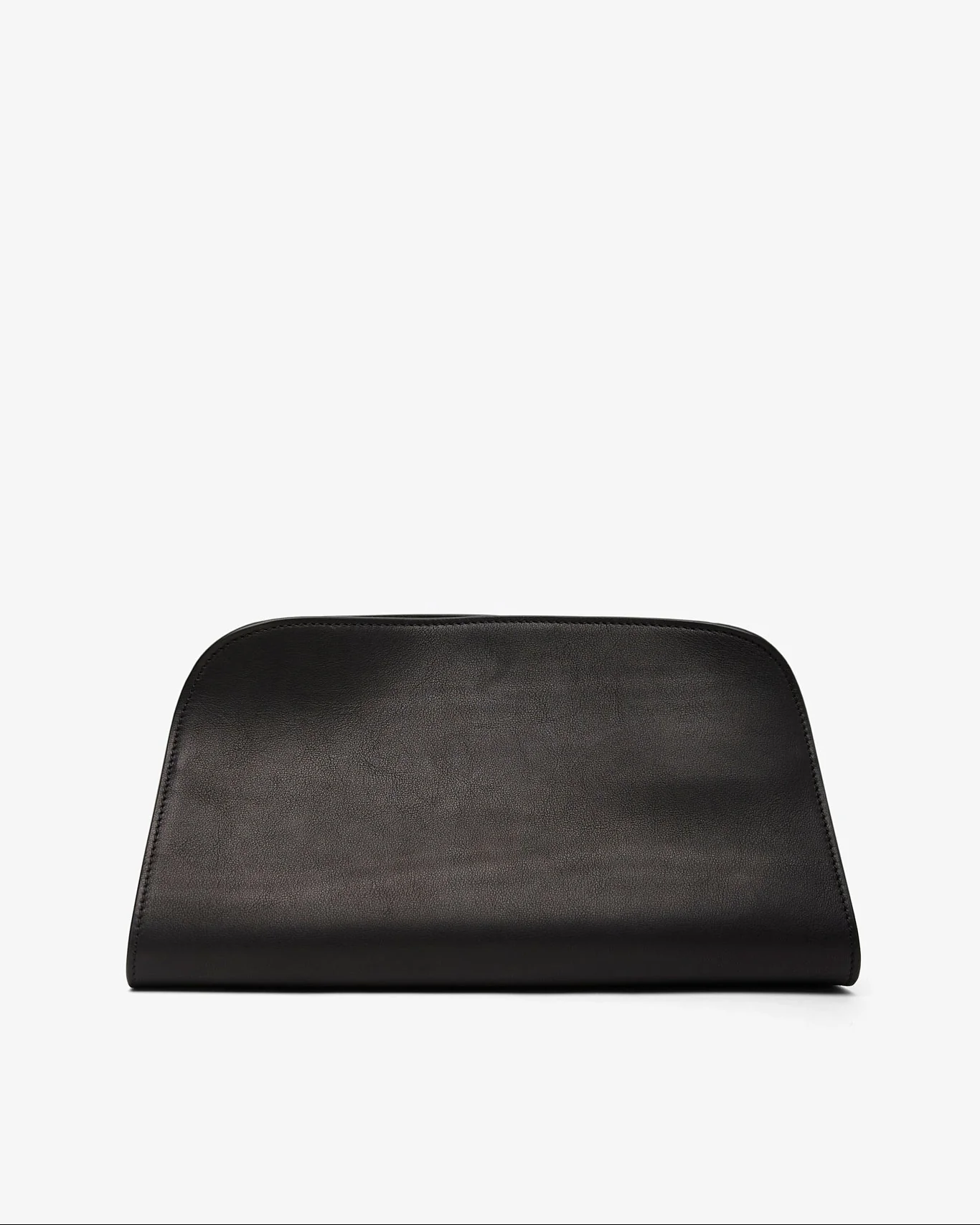 Peggy black leather clutch