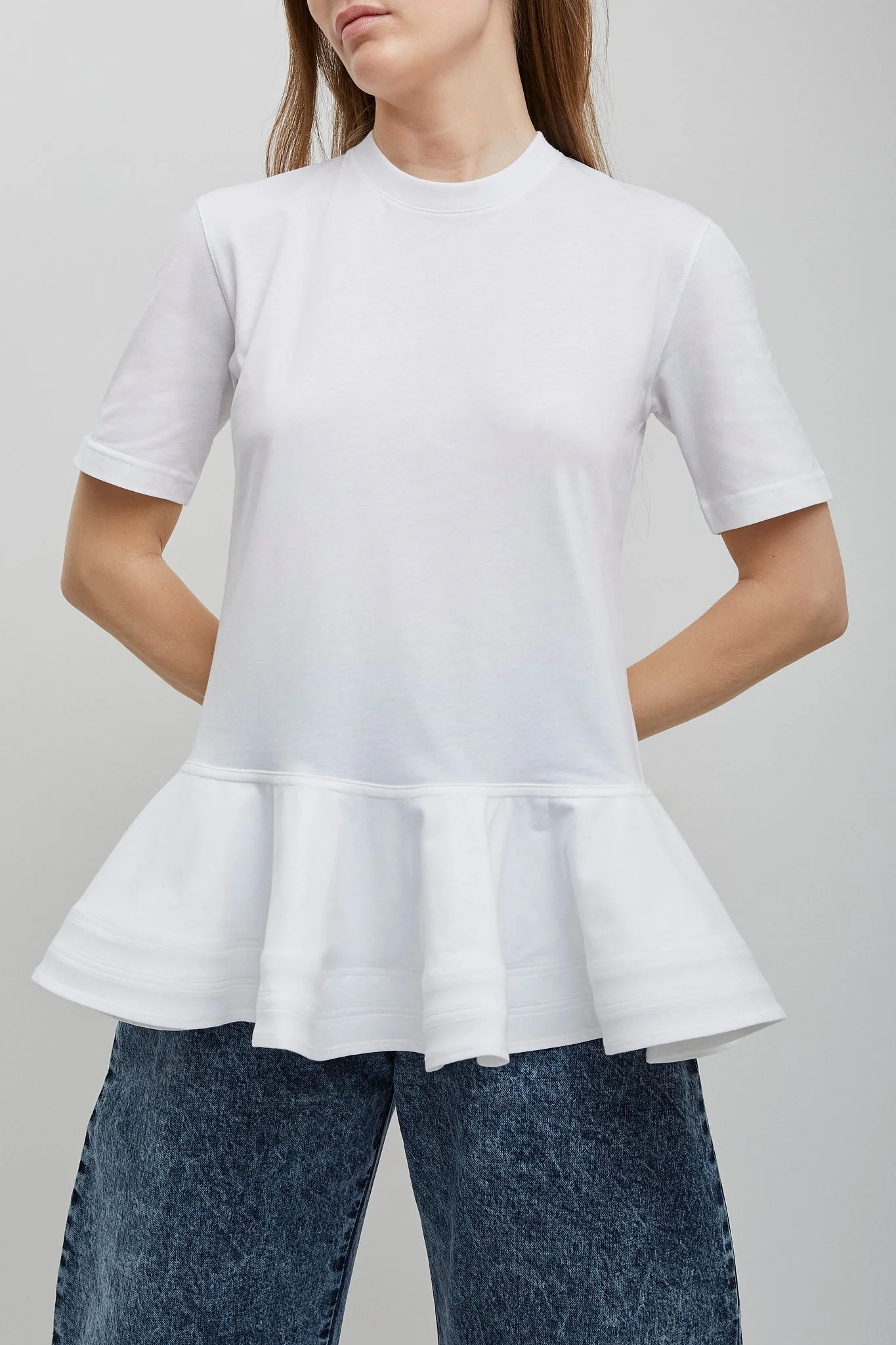 Peplum white T-shirt - Image 2